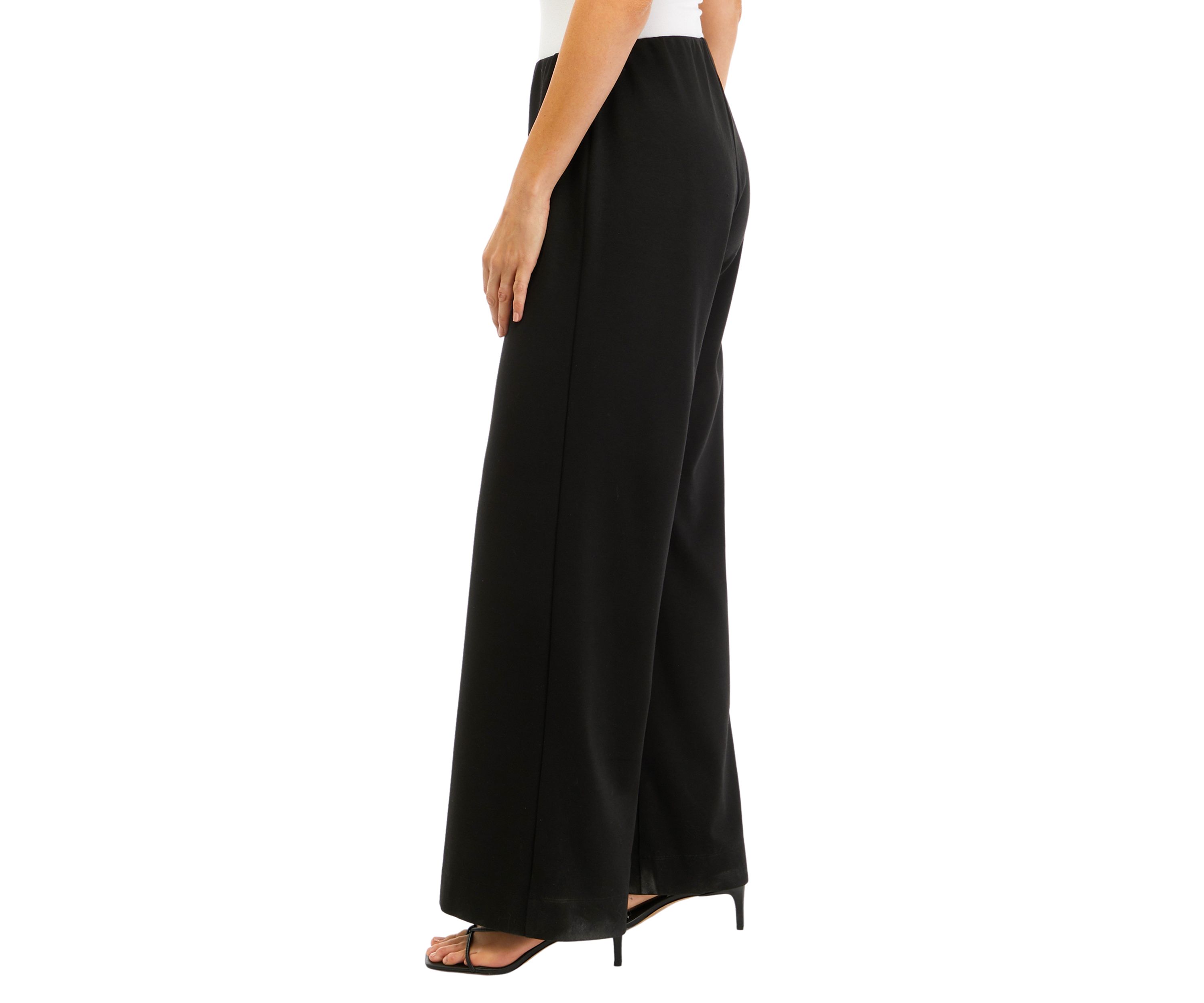 Womens Wide Leg Ponte Pants