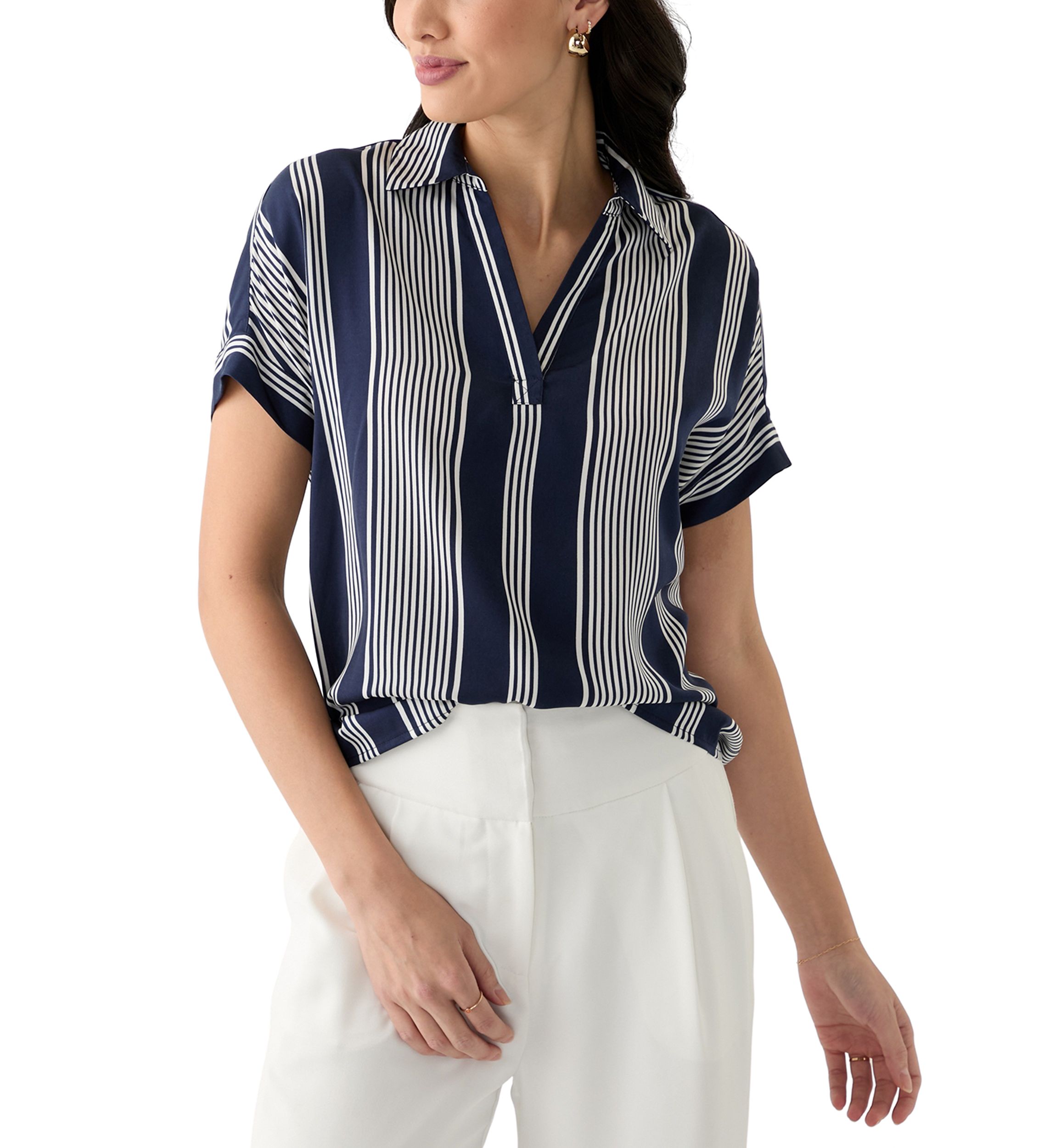 Womens Printed Satin Washed Blouse