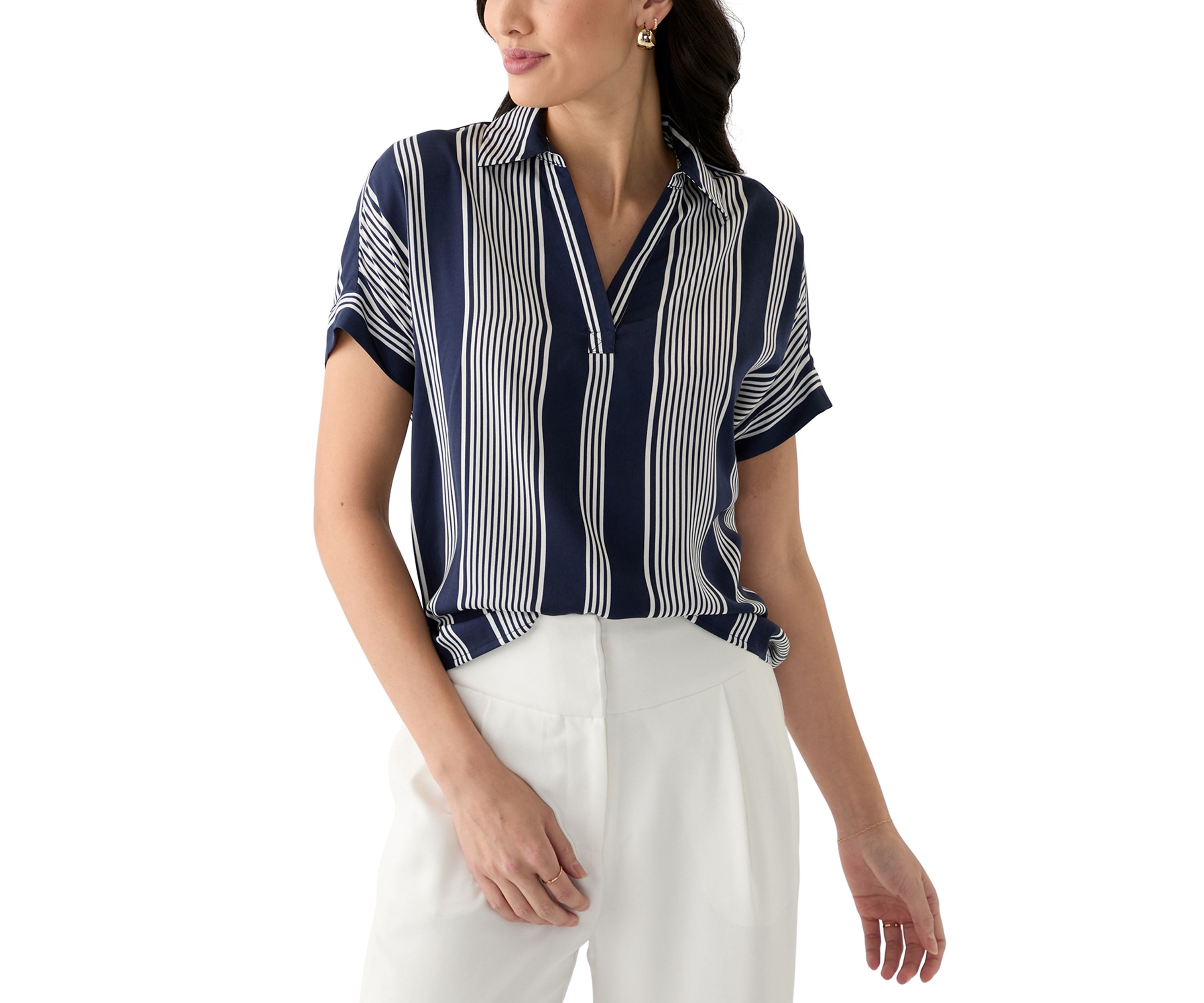 Womens Printed Satin Washed Blouse