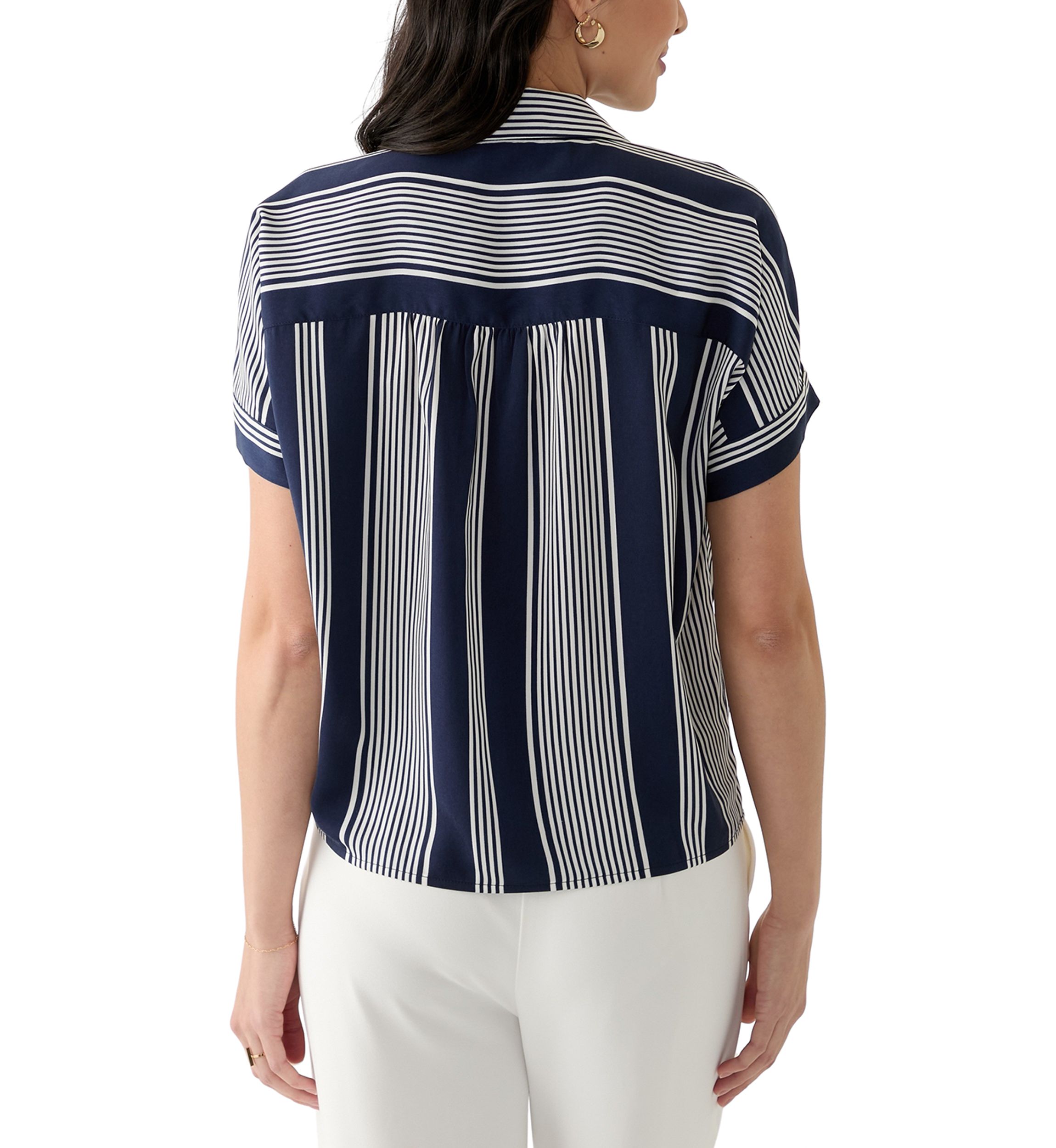 Womens Printed Satin Washed Blouse