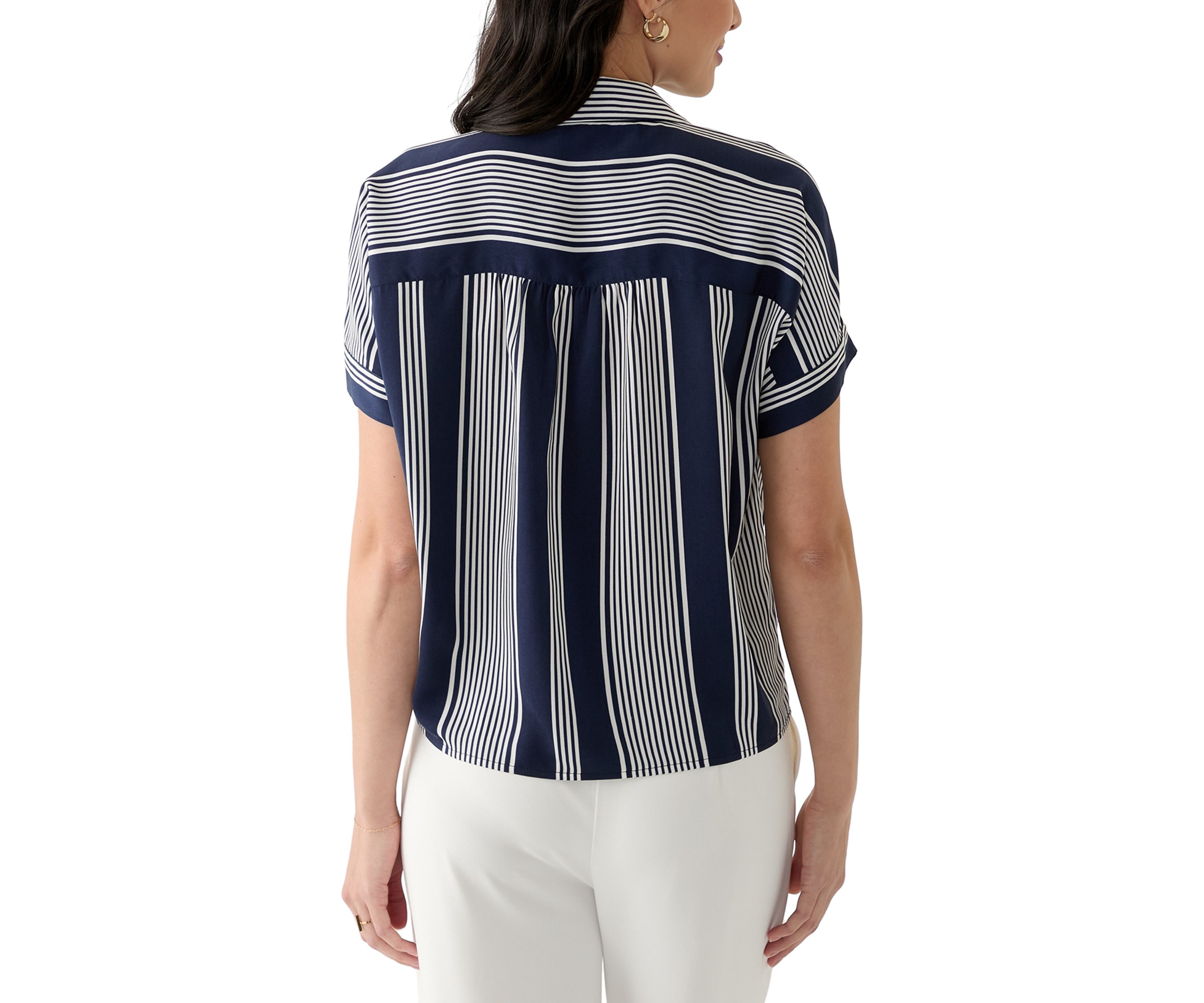 Womens Printed Satin Washed Blouse