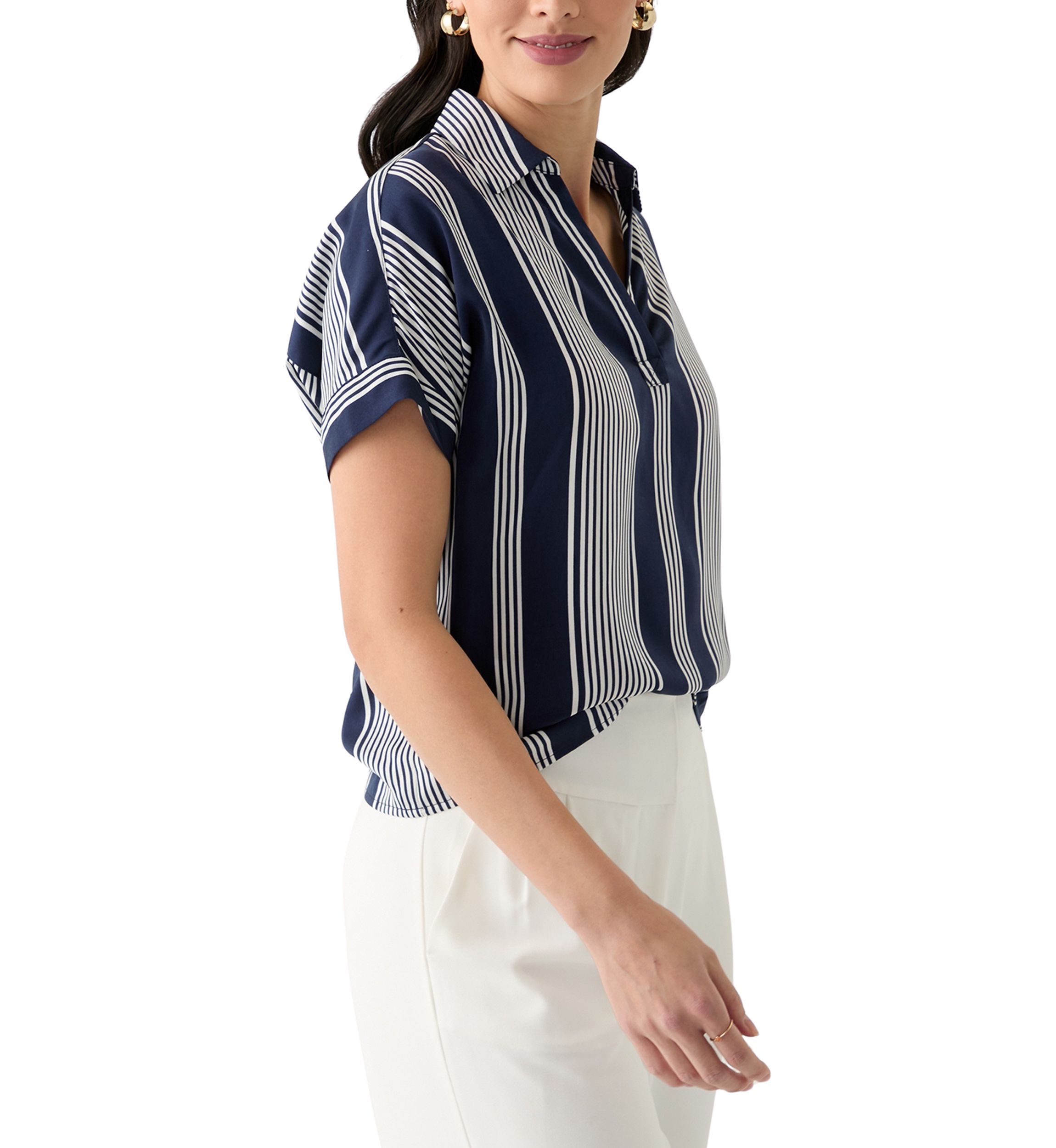 Womens Printed Satin Washed Blouse