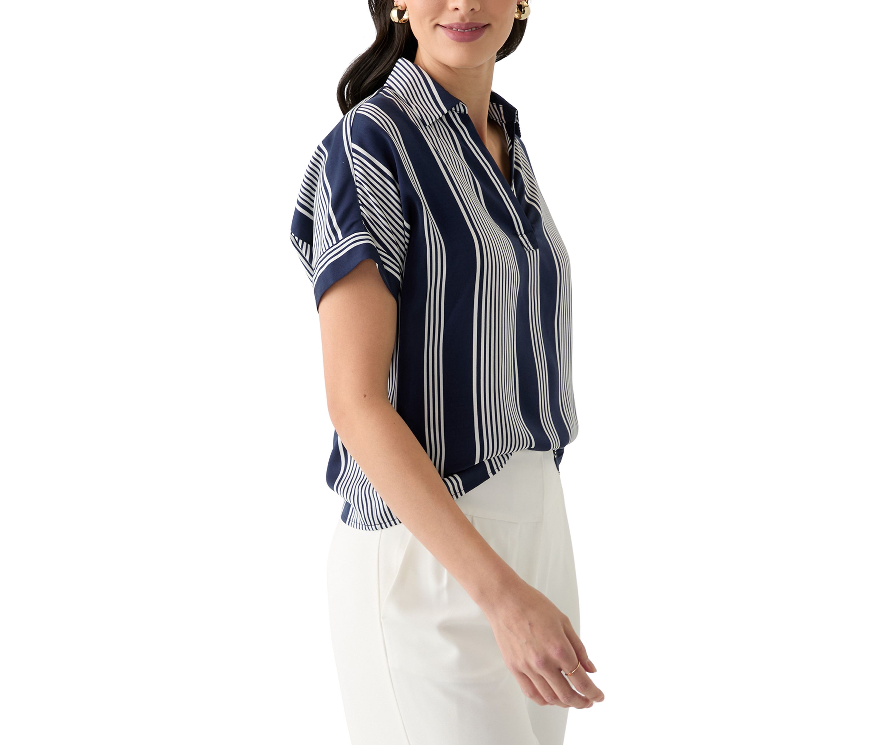 Womens Printed Satin Washed Blouse