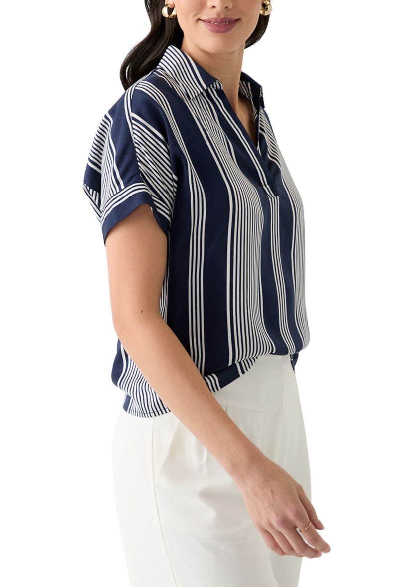 Womens Printed Satin Washed Blouse