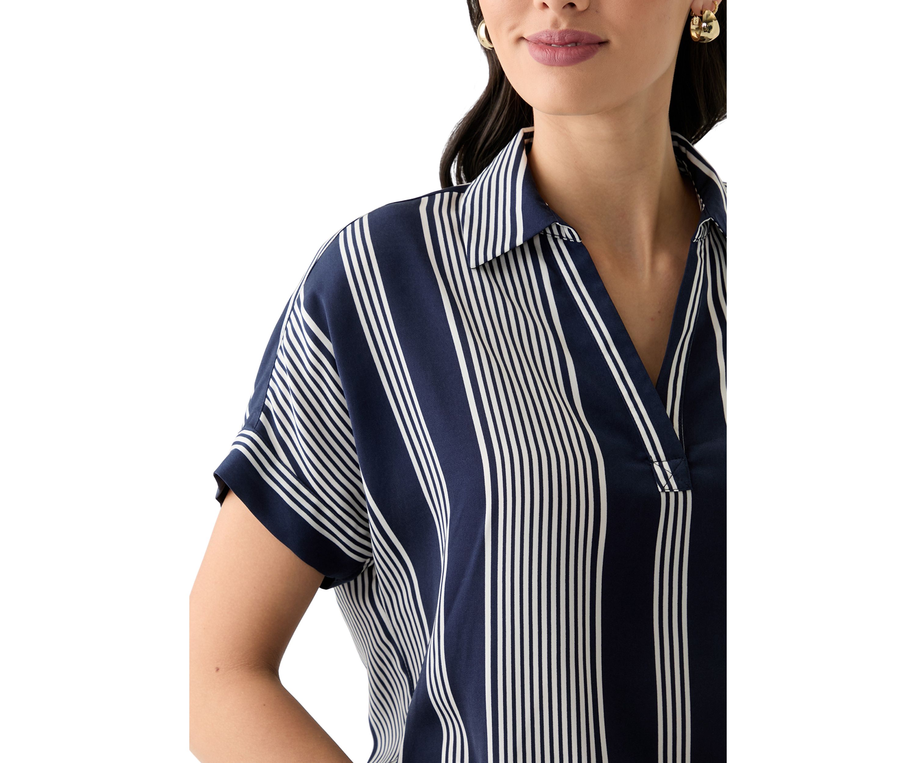 Womens Printed Satin Washed Blouse