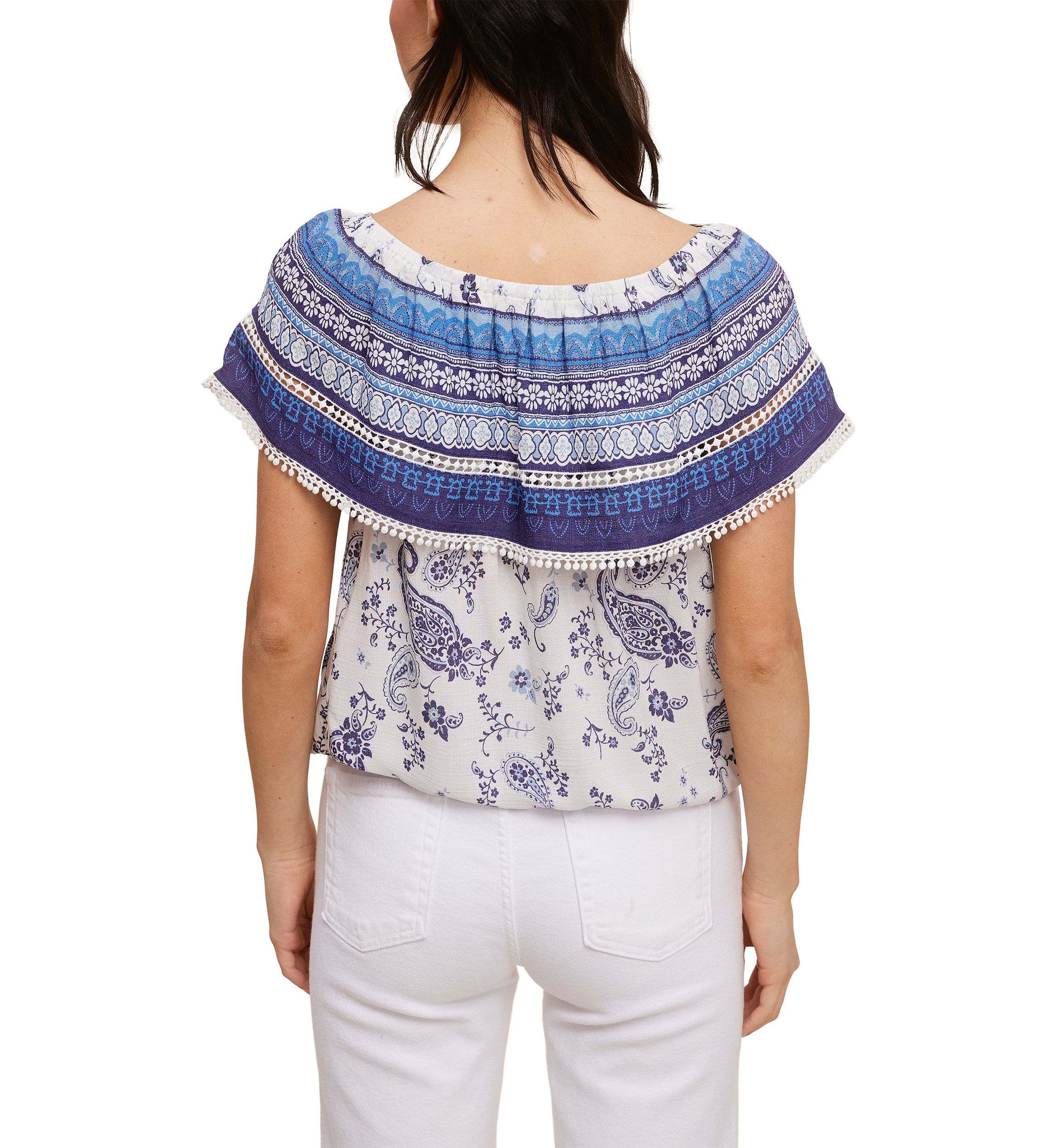 Womens Paisley Printed Blouse