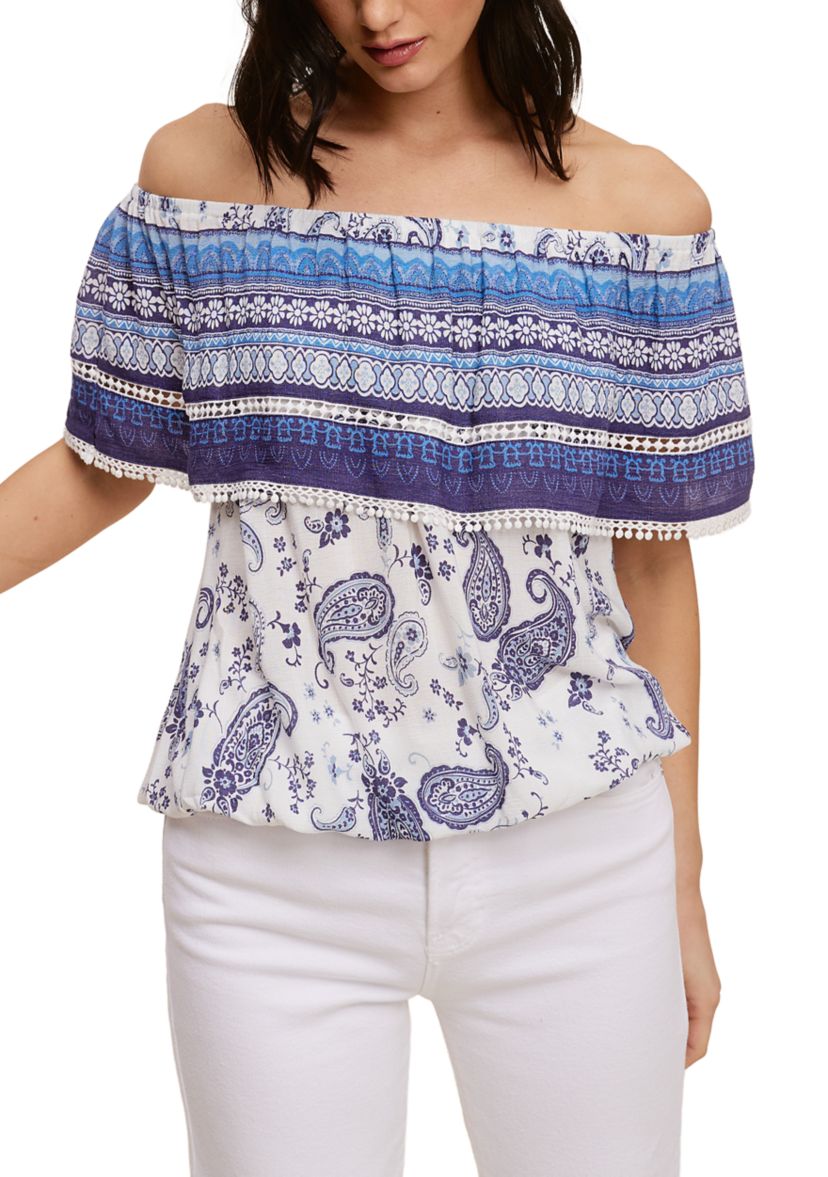 Womens Paisley Printed Blouse