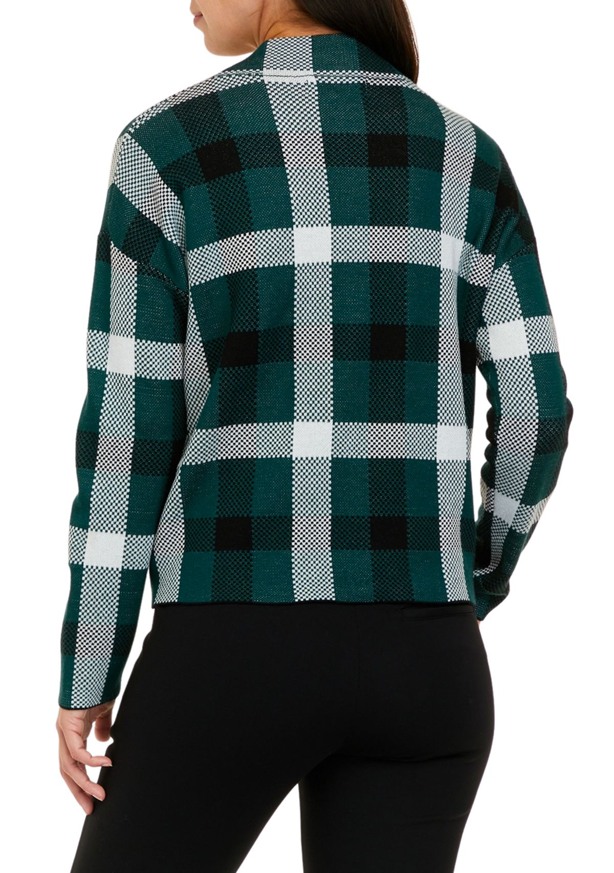 Womens Plaid Pullover Sweater