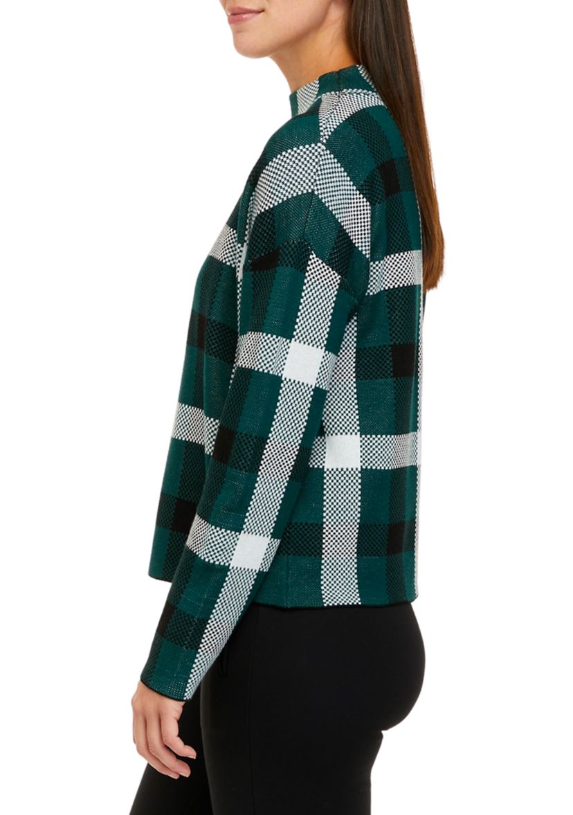 Womens Plaid Pullover Sweater