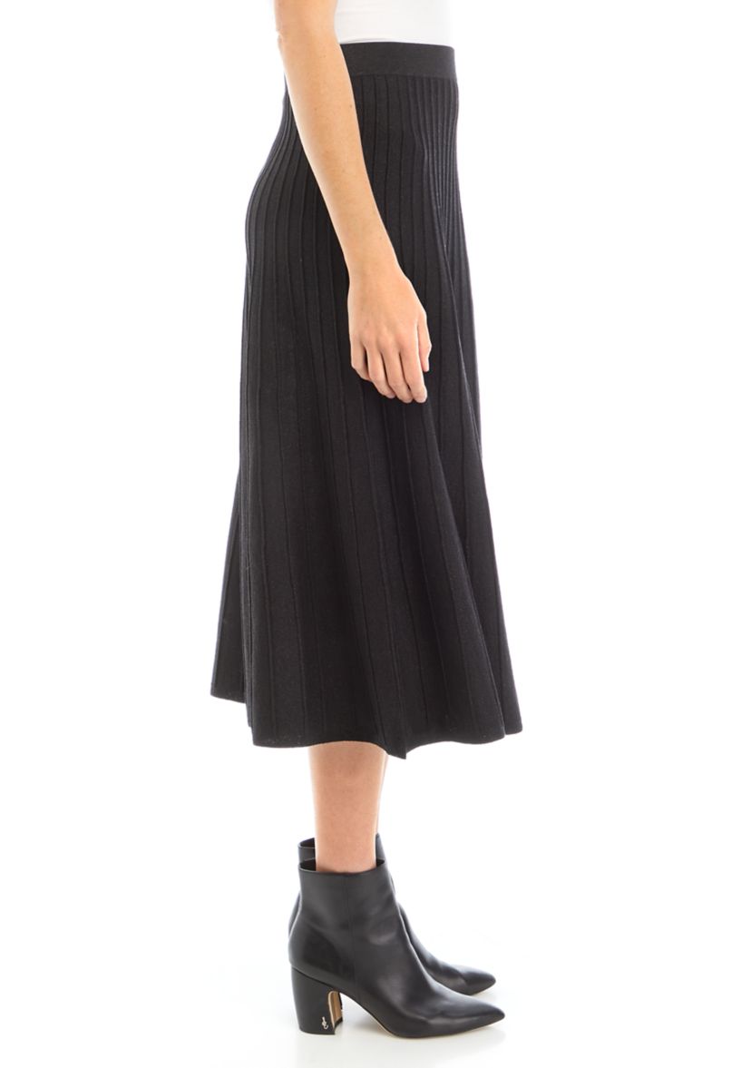 Womens Lurex Knit A-Line Skirt