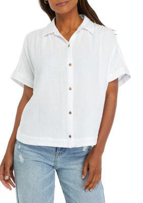 Single Thread Women's Button Front Camp Shirt | belk