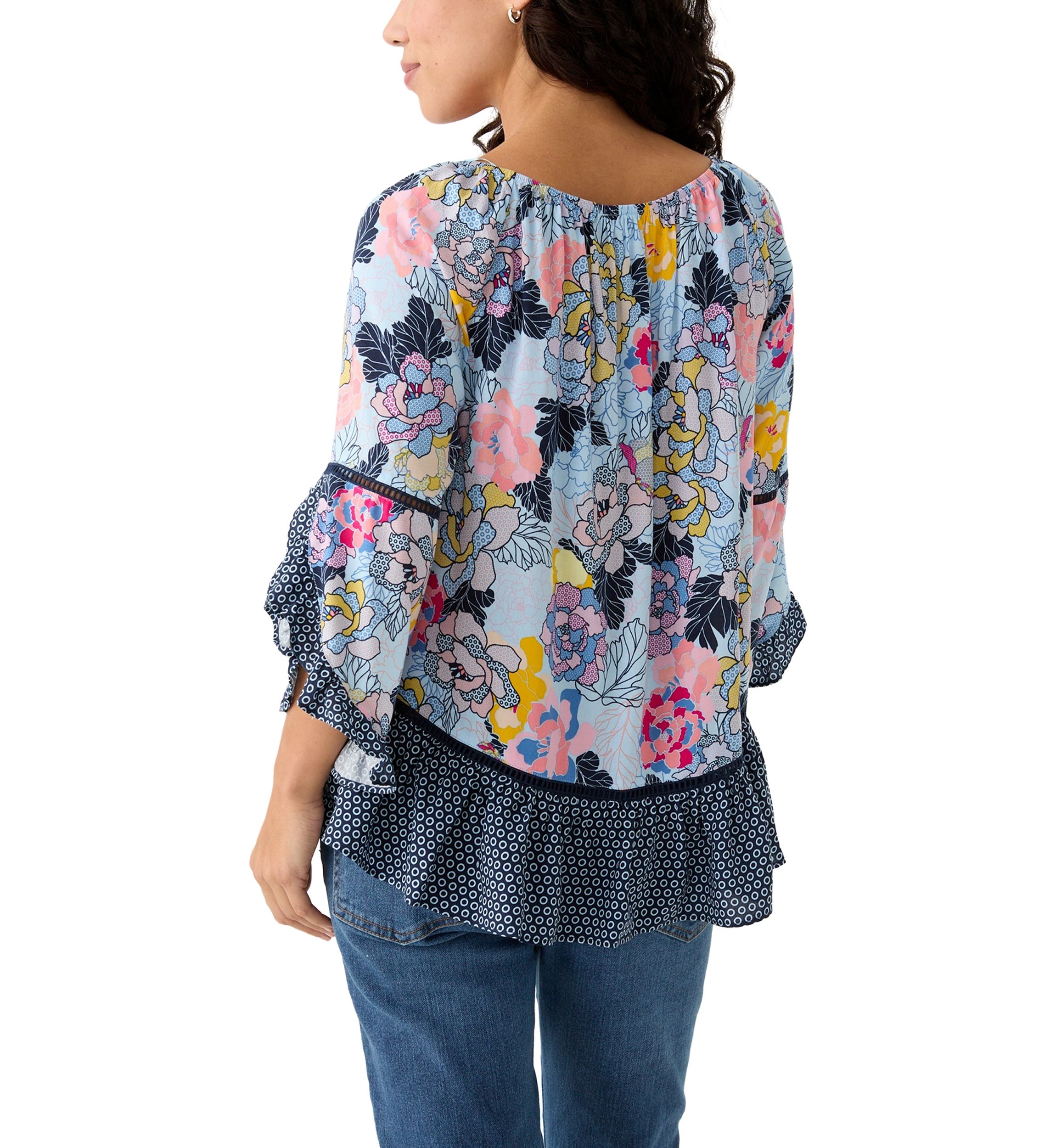 Petite Ruffle Sleeve Blouse