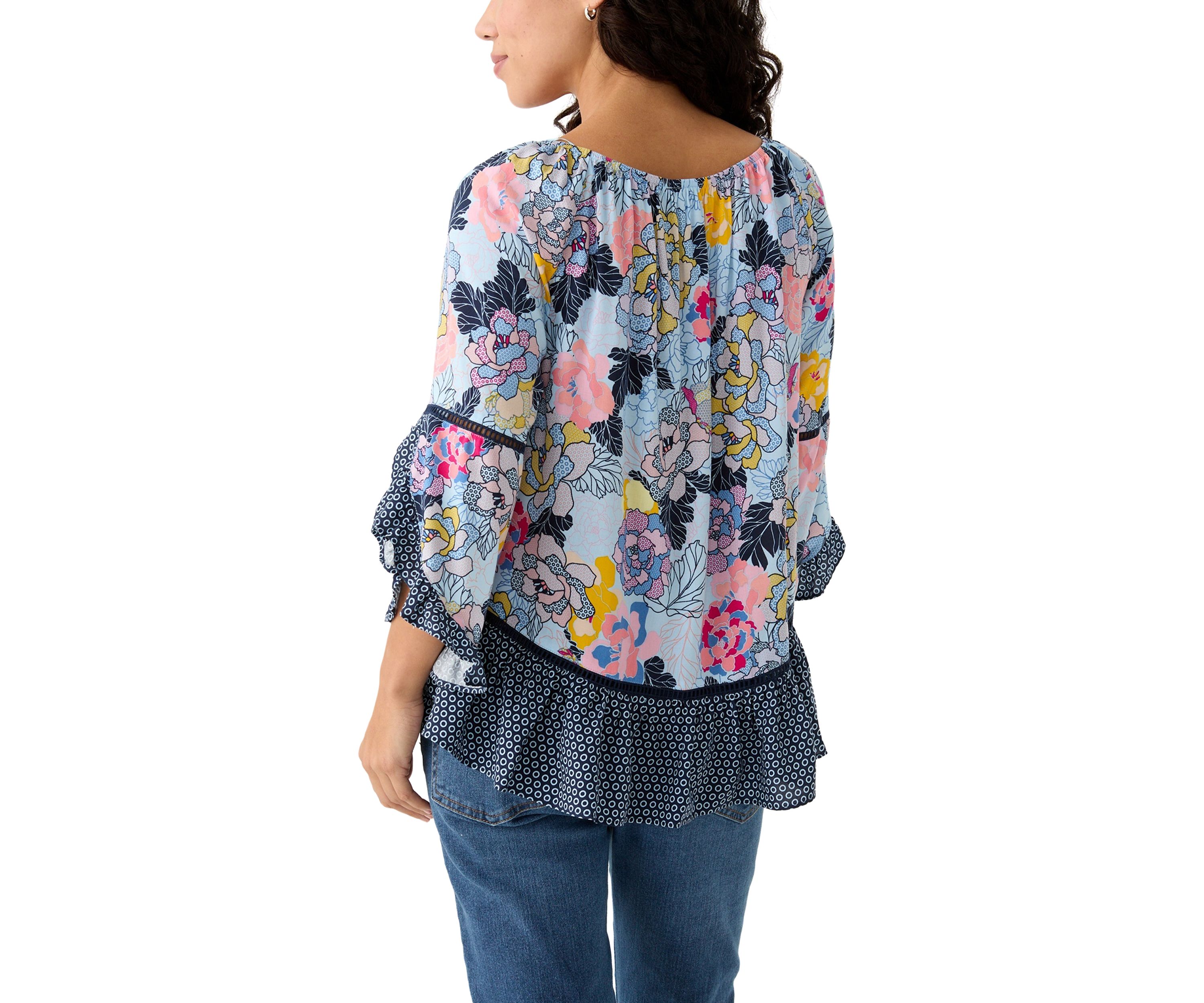 Petite Ruffle Sleeve Blouse