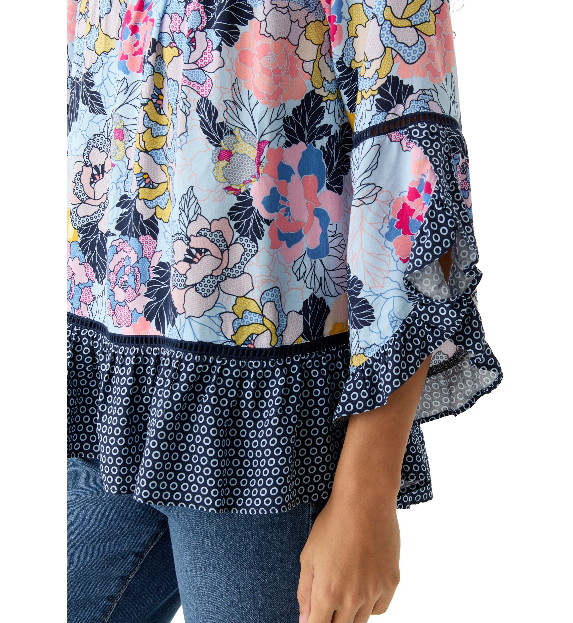 Petite Ruffle Sleeve Blouse