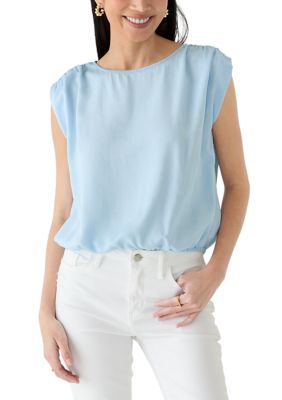 Fever Women's Petite Tencel Cap Sleeve Top, PL