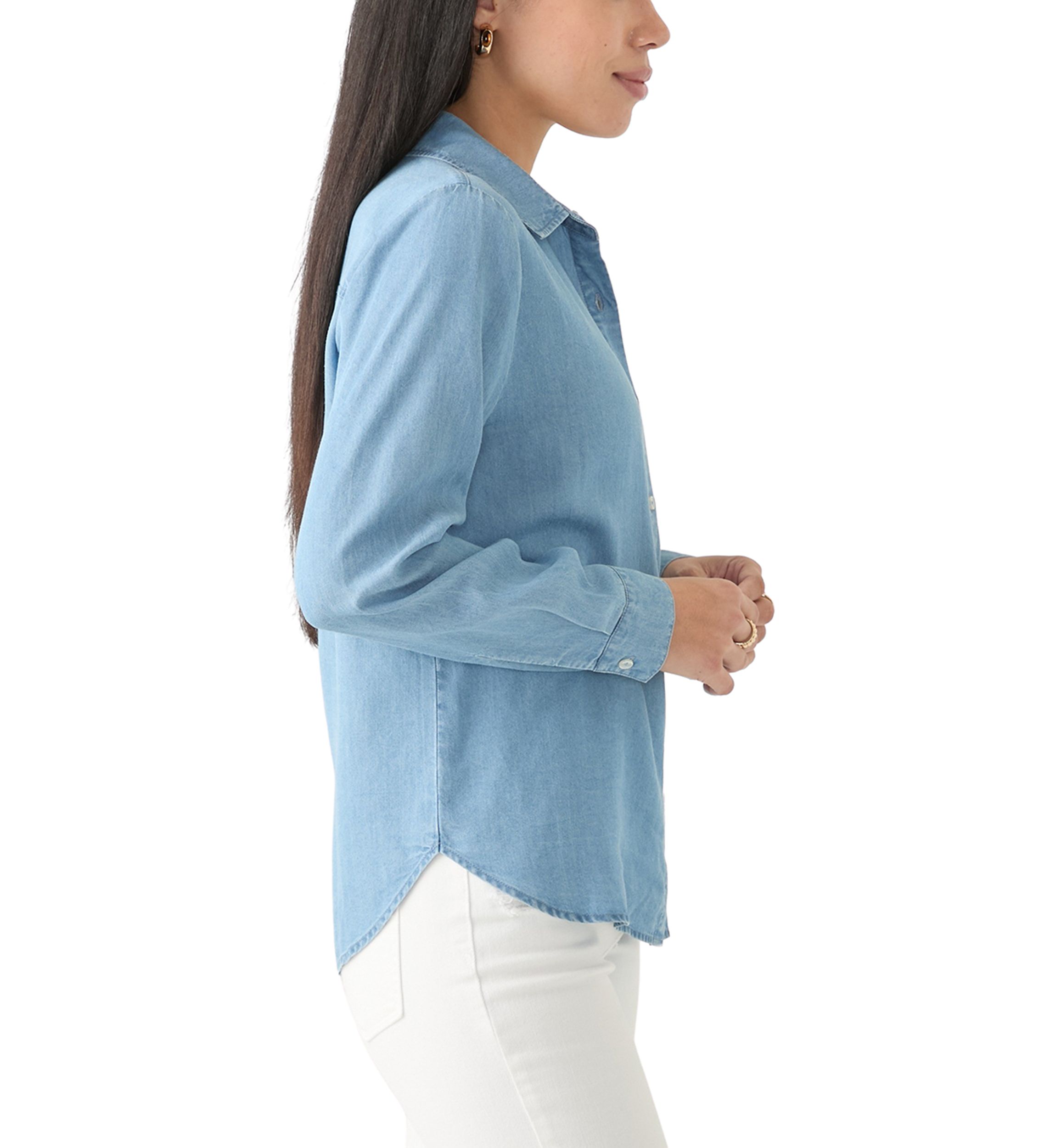 Petite Tencel Button Down Shirt