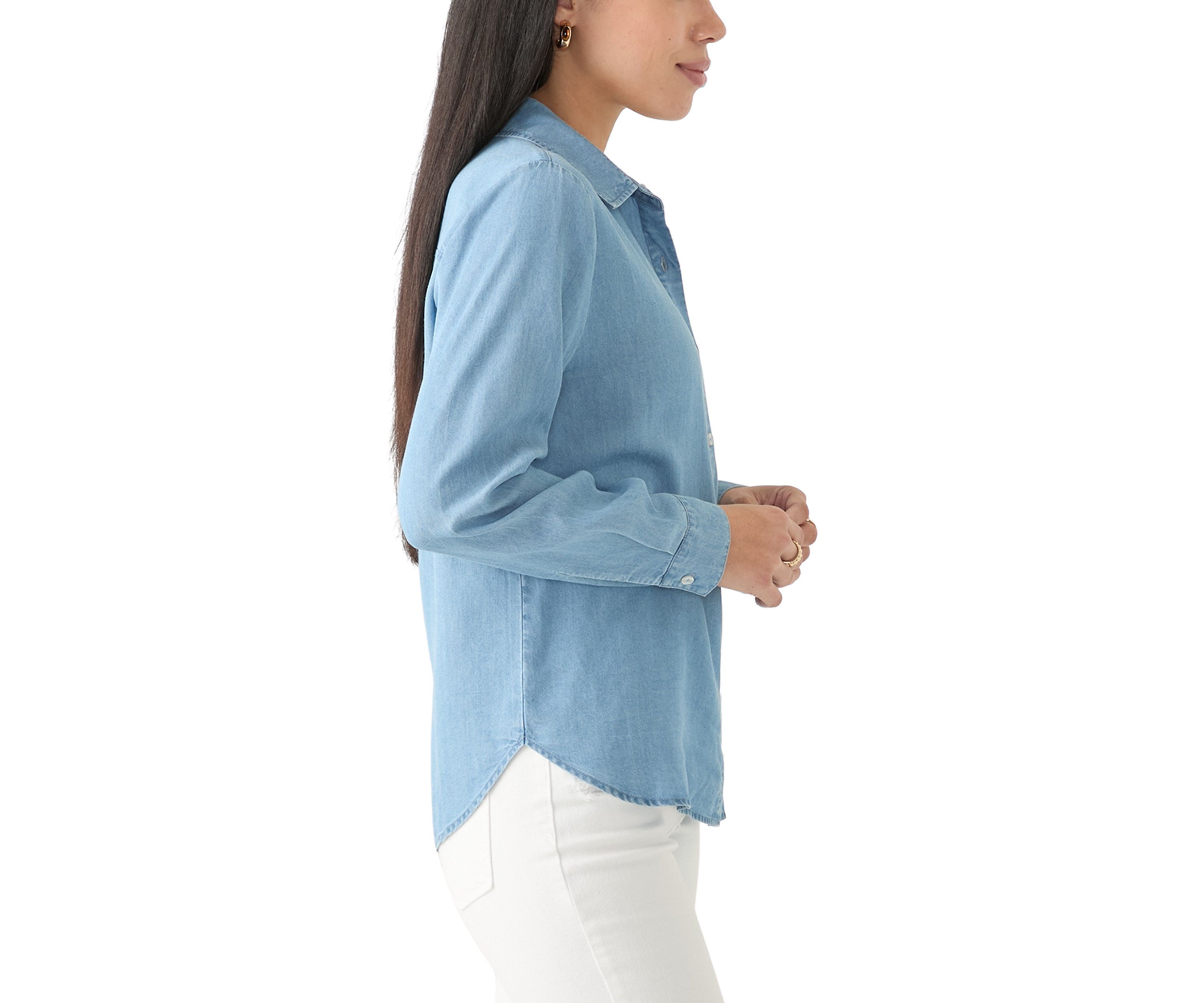 Petite Tencel Button Down Shirt