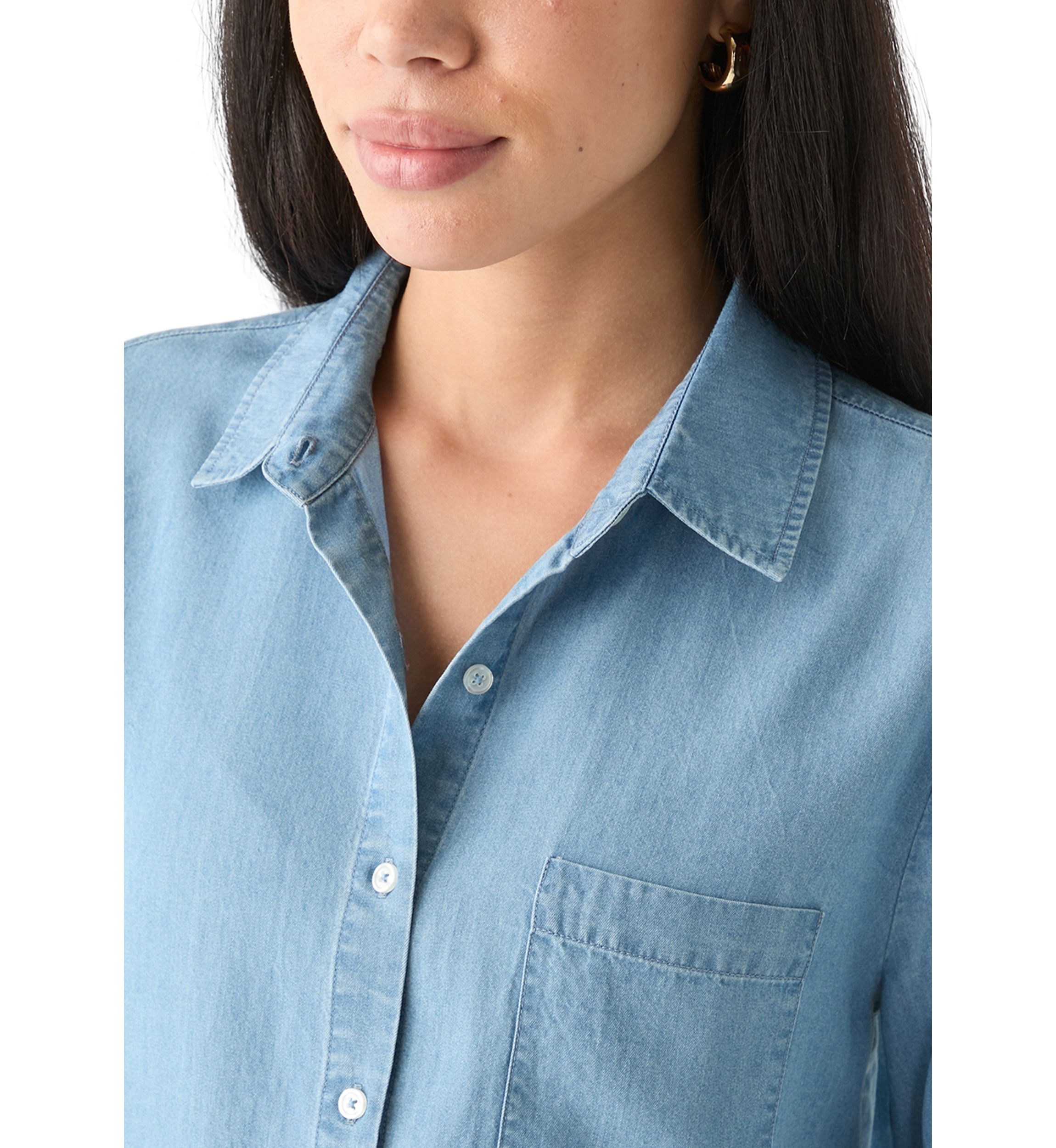 Petite Tencel Button Down Shirt