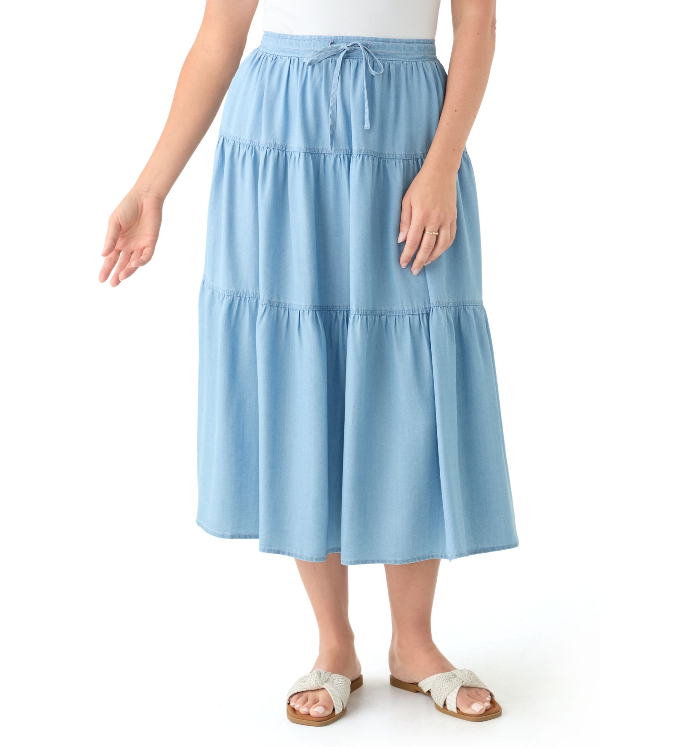 Petite Ruffle Tiered Skirt 
