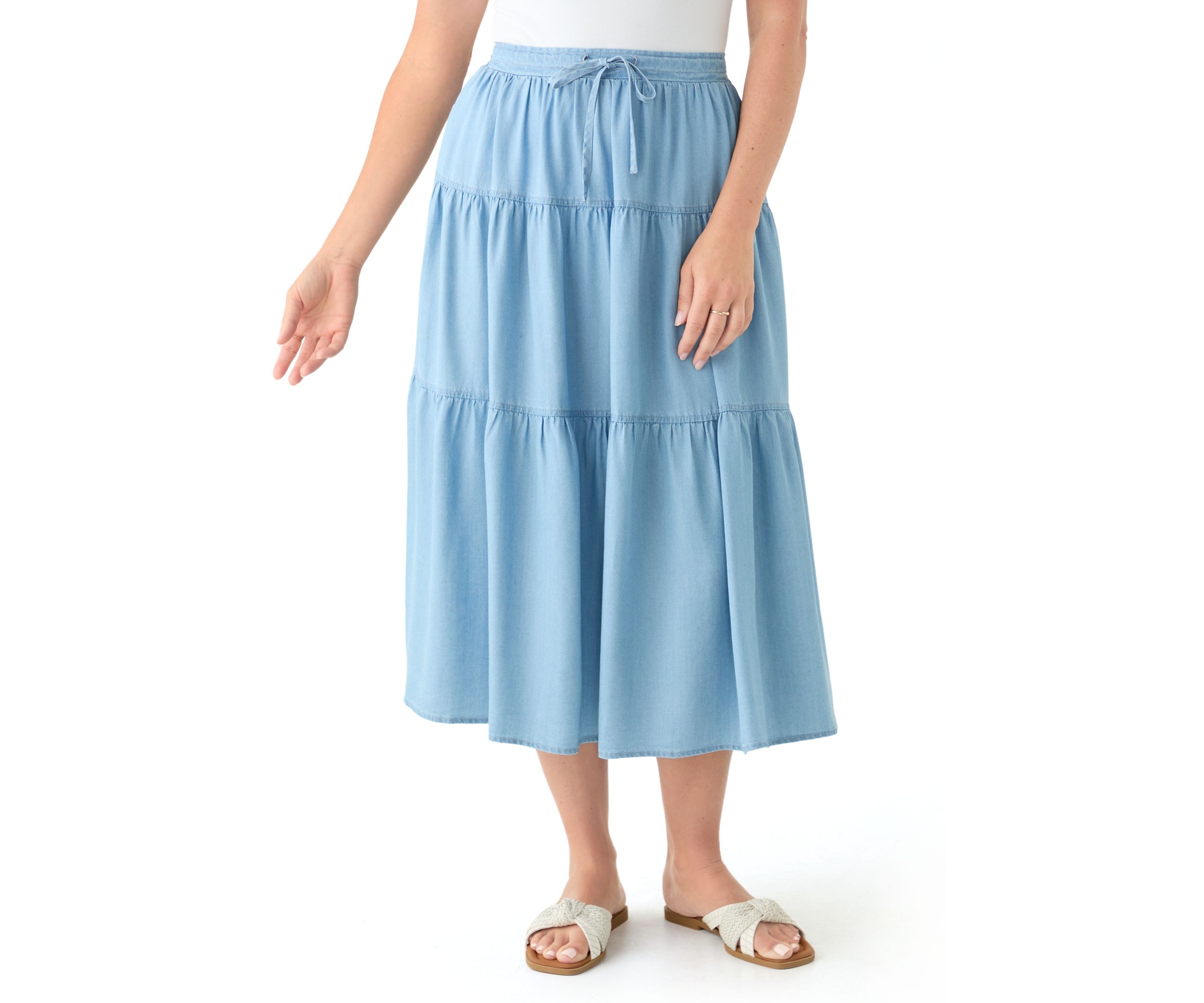 Petite Ruffle Tiered Skirt 