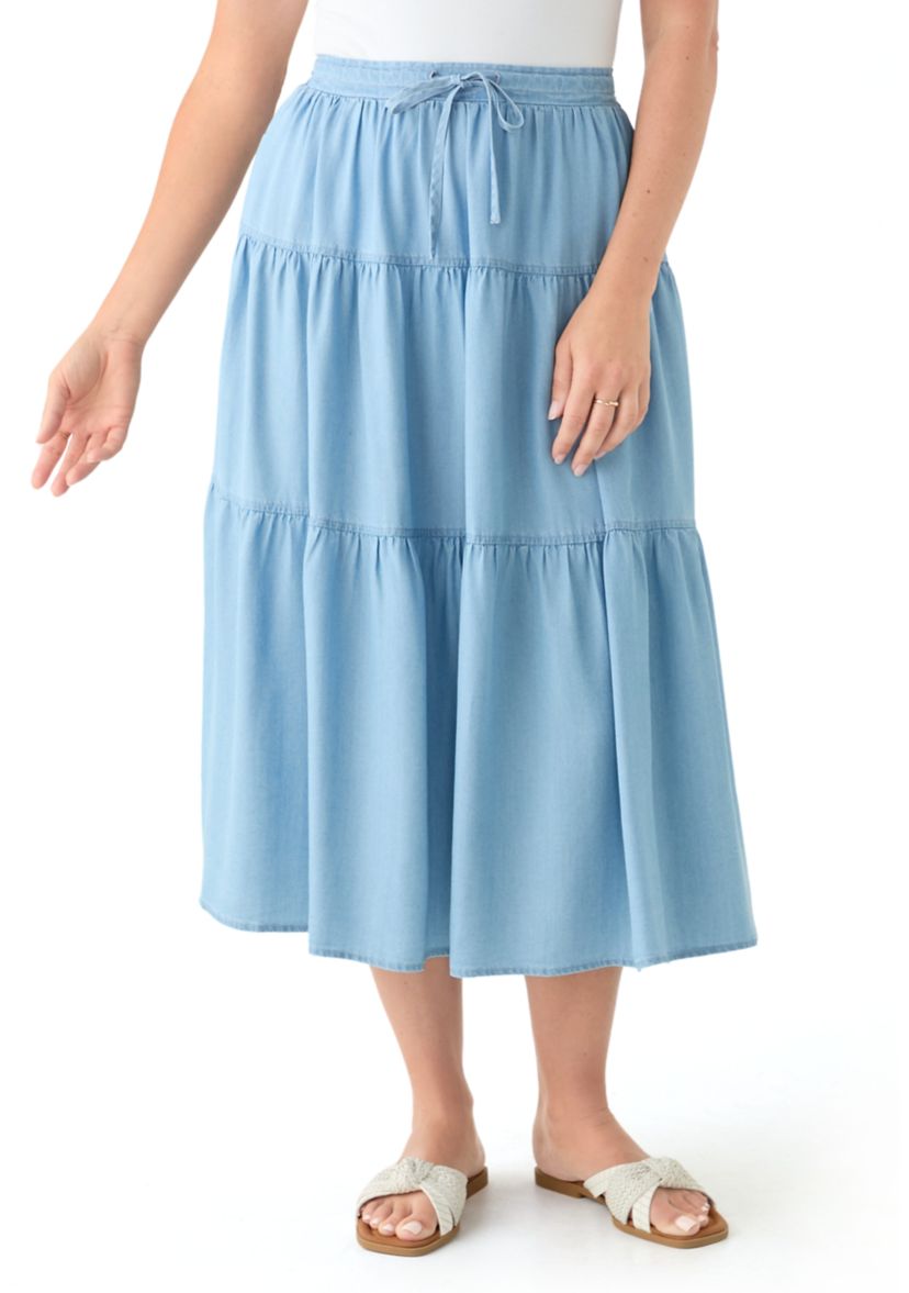 Petite Ruffle Tiered Skirt 