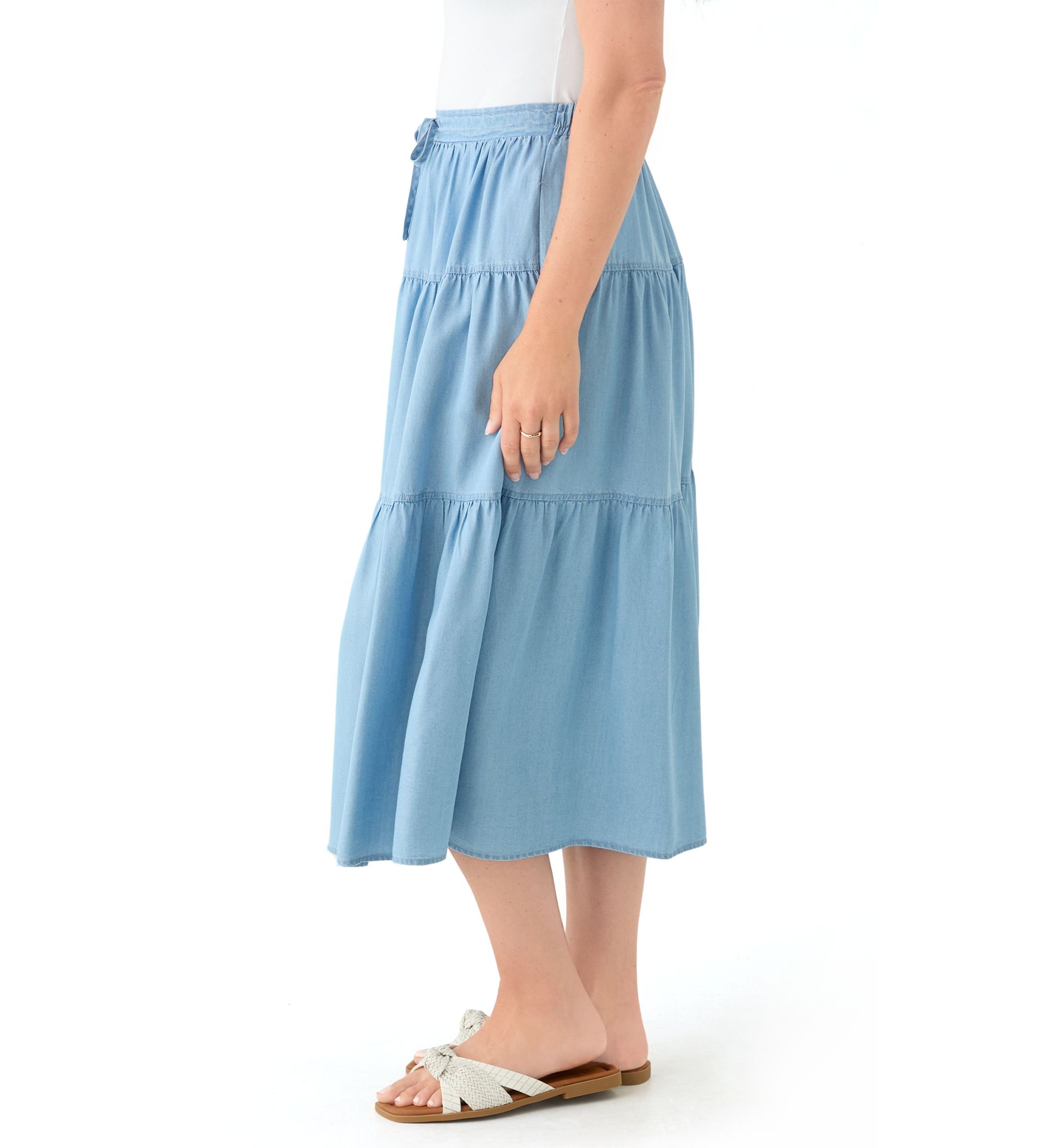 Petite Ruffle Tiered Skirt 