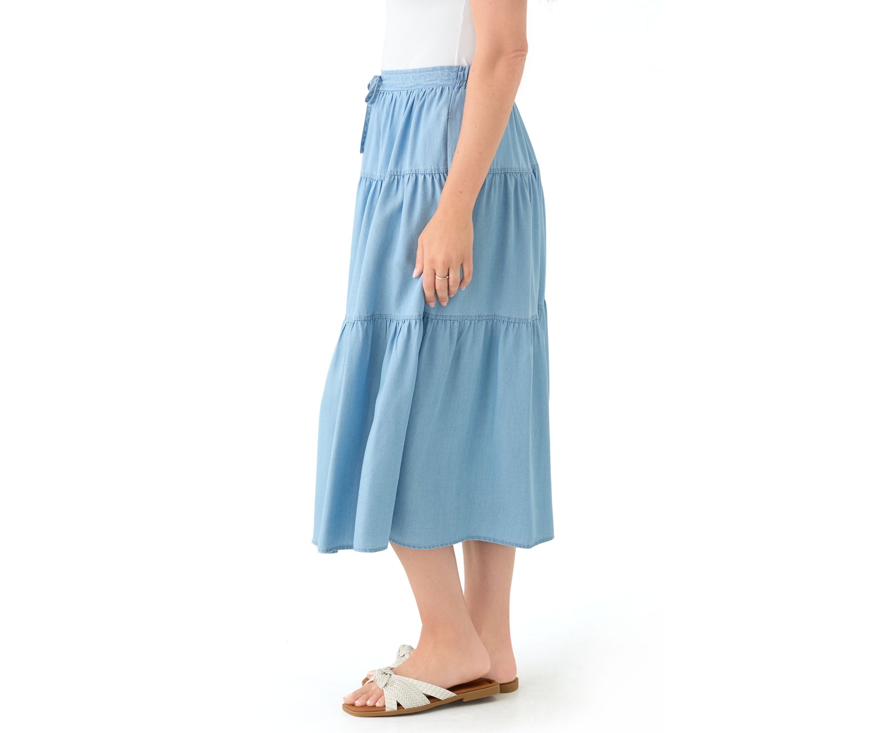 Petite Ruffle Tiered Skirt 