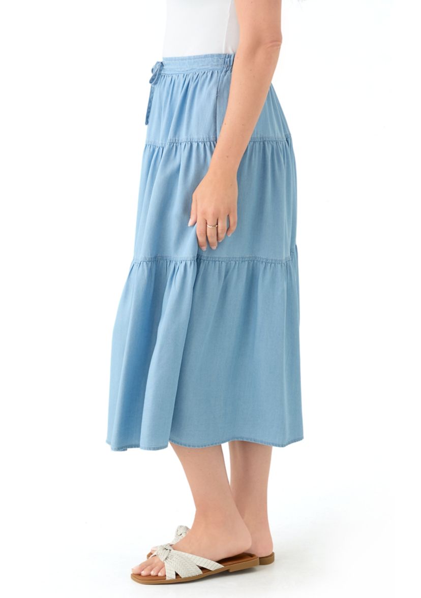 Petite Ruffle Tiered Skirt 