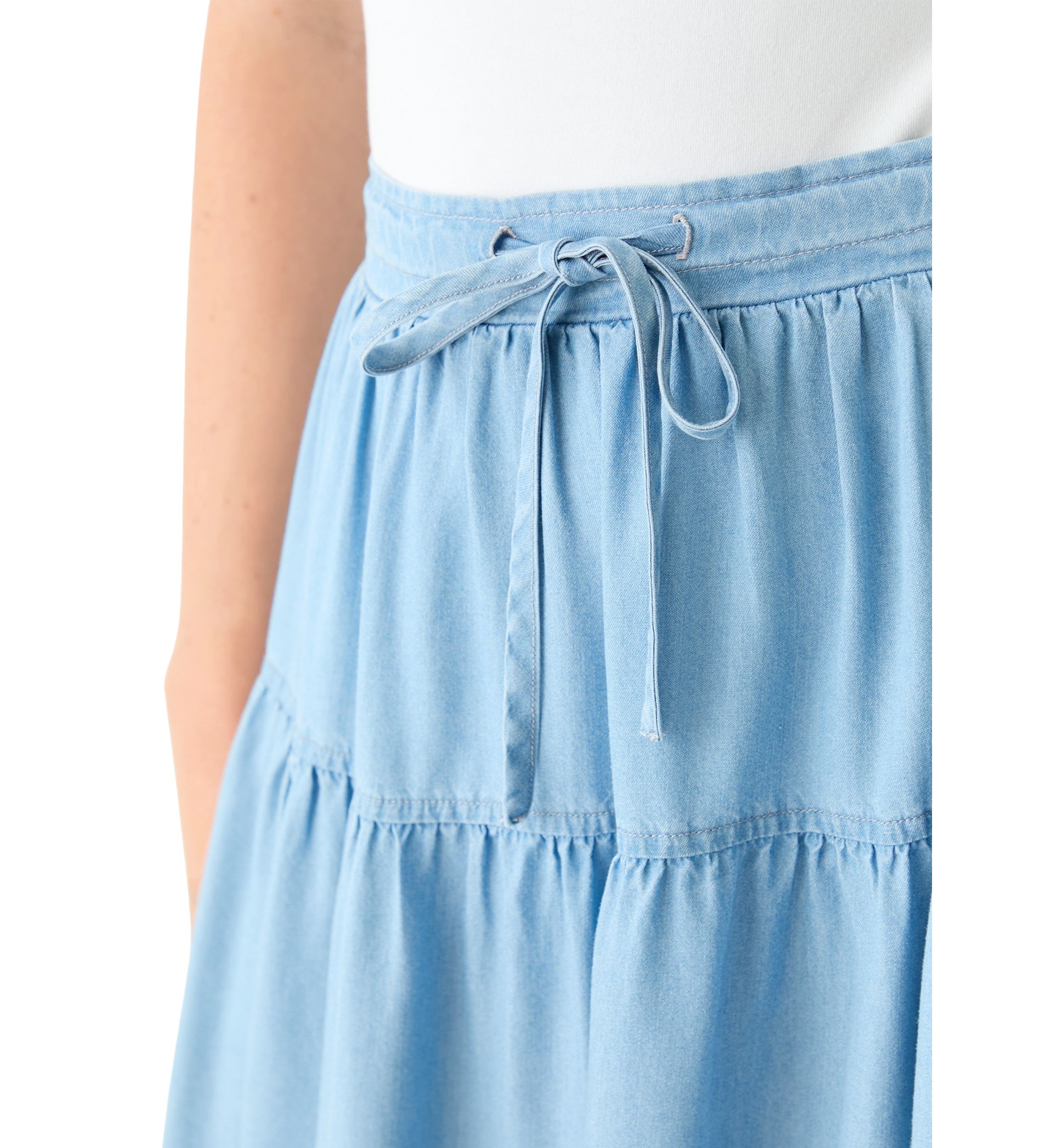 Petite Ruffle Tiered Skirt 
