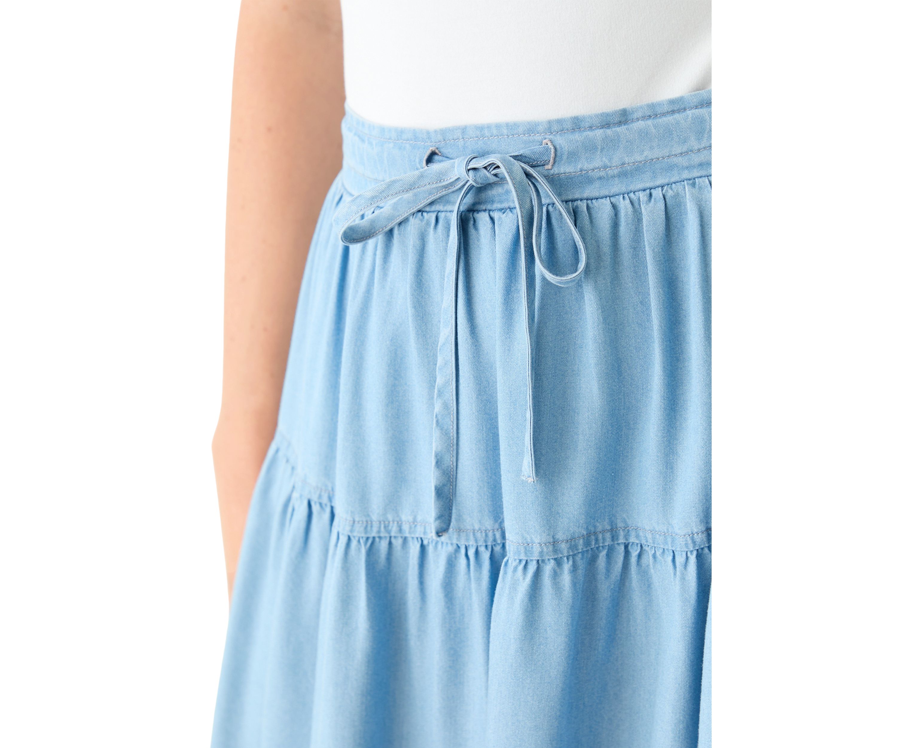 Petite Ruffle Tiered Skirt 