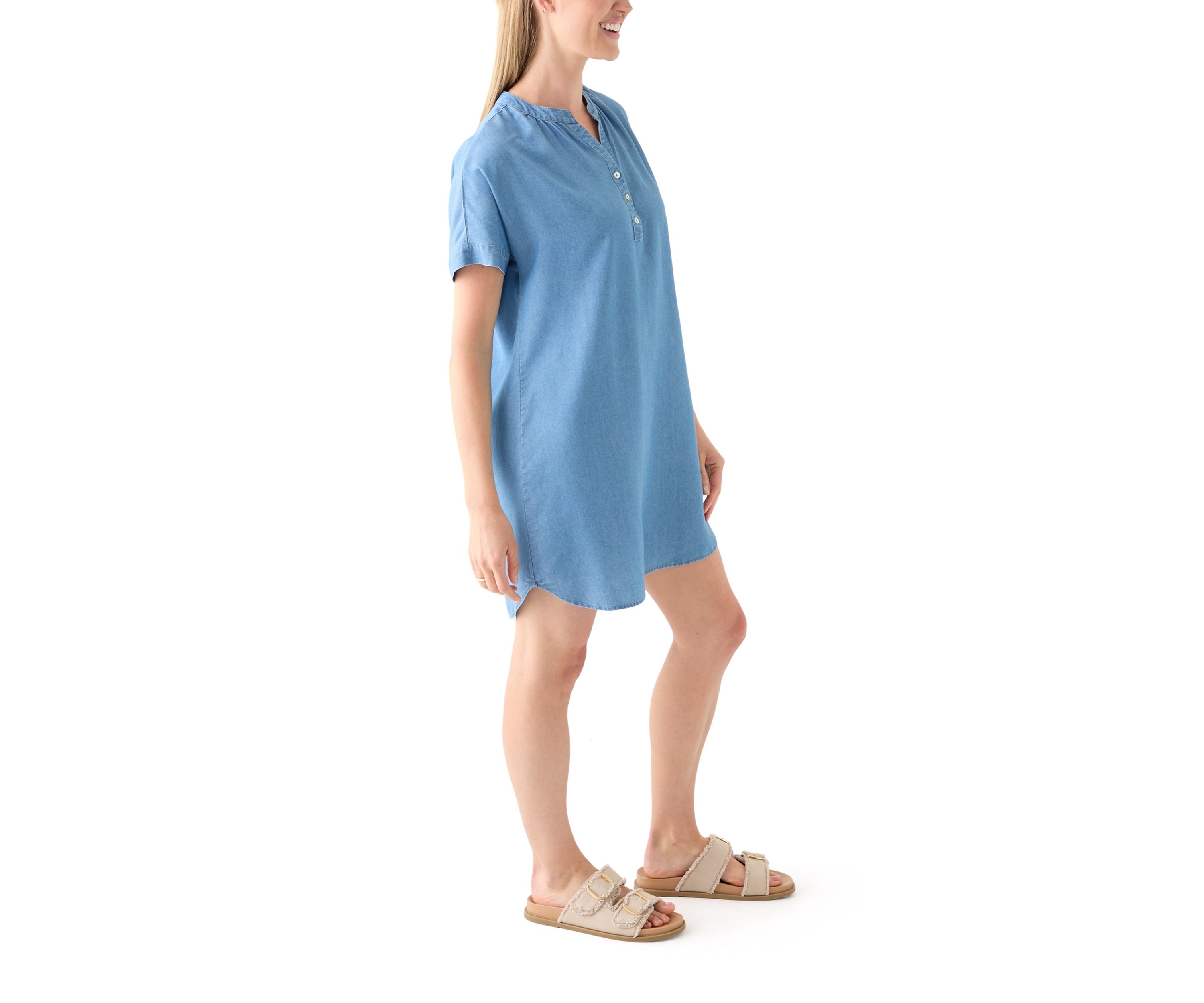 Petite Solid Shirtdress 