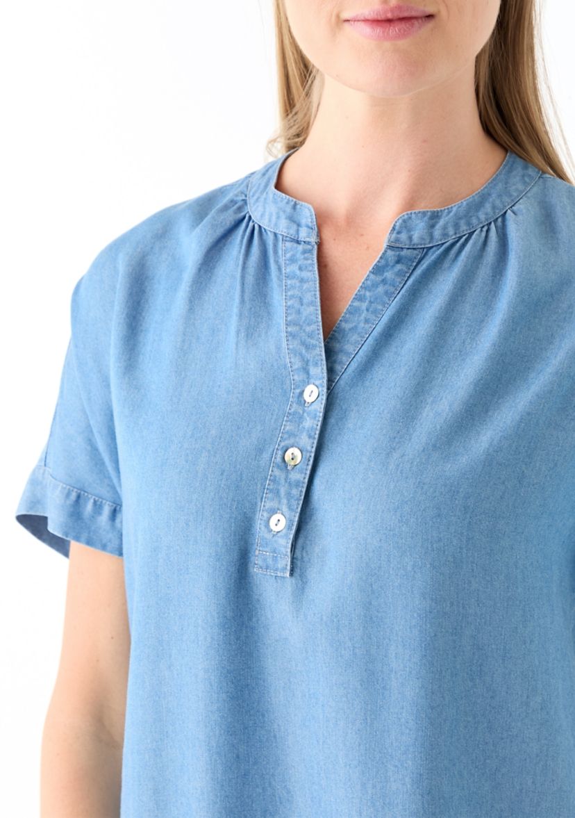Petite Solid Shirtdress 