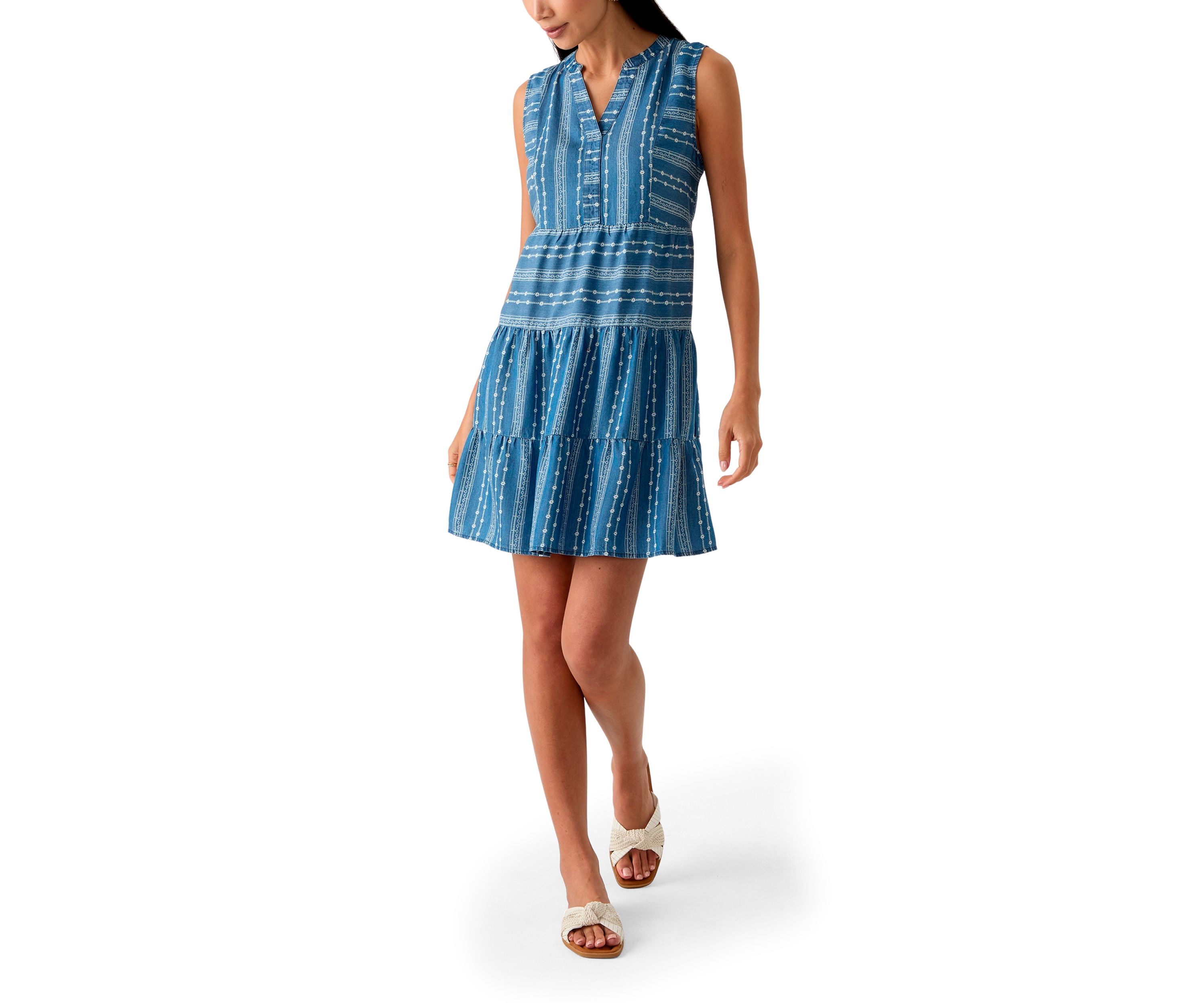 Petite Sleeveless Printed Dress