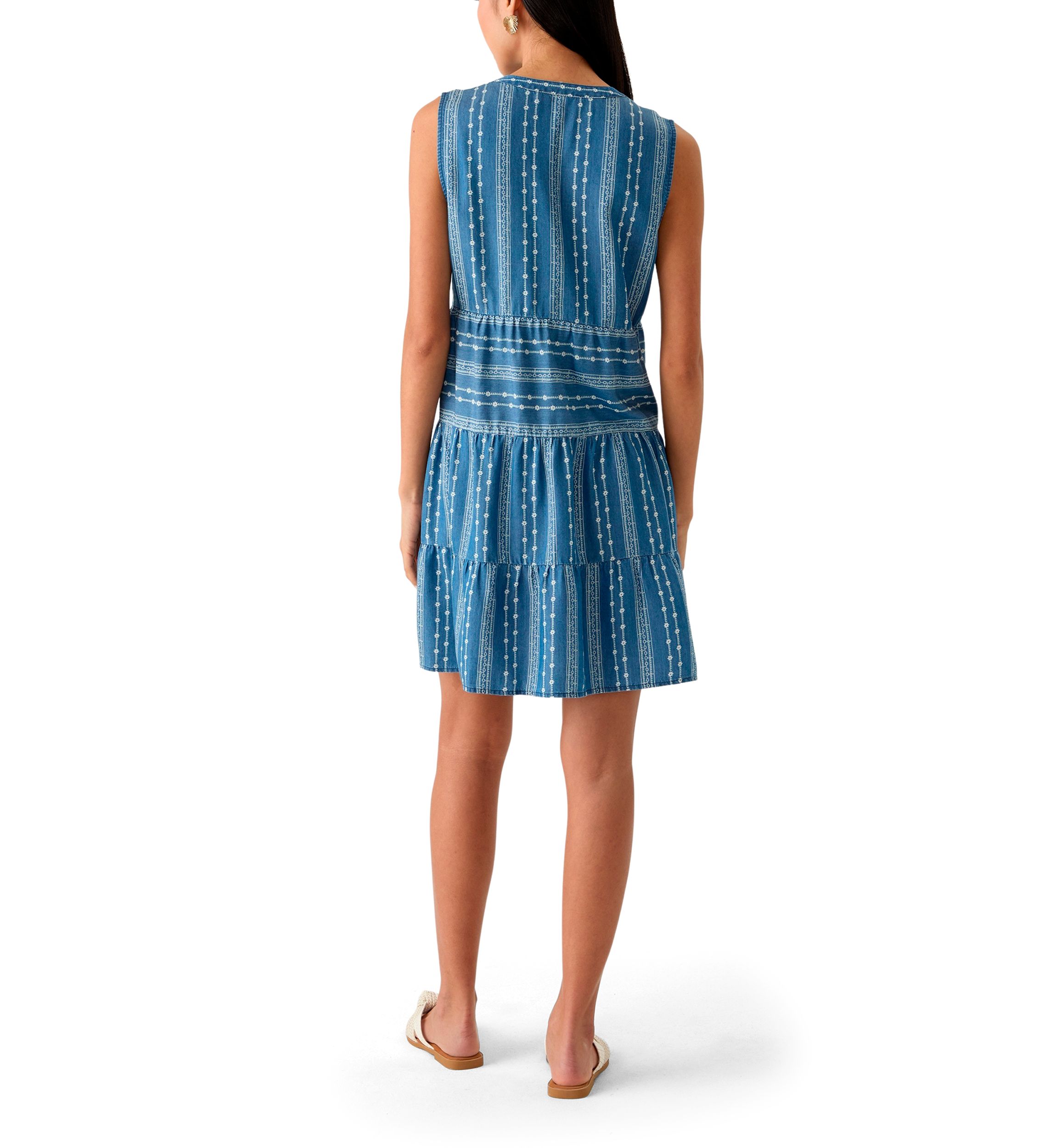 Petite Sleeveless Printed Dress