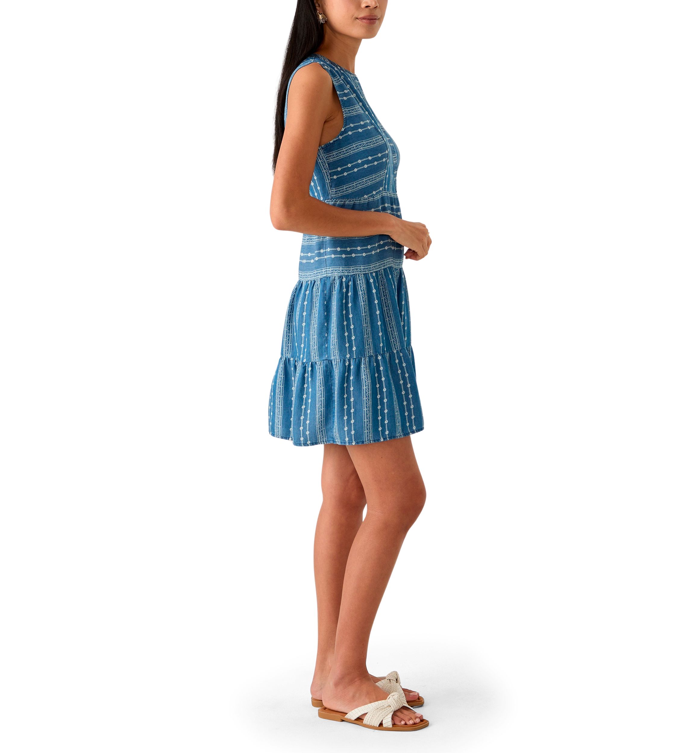 Petite Sleeveless Printed Dress