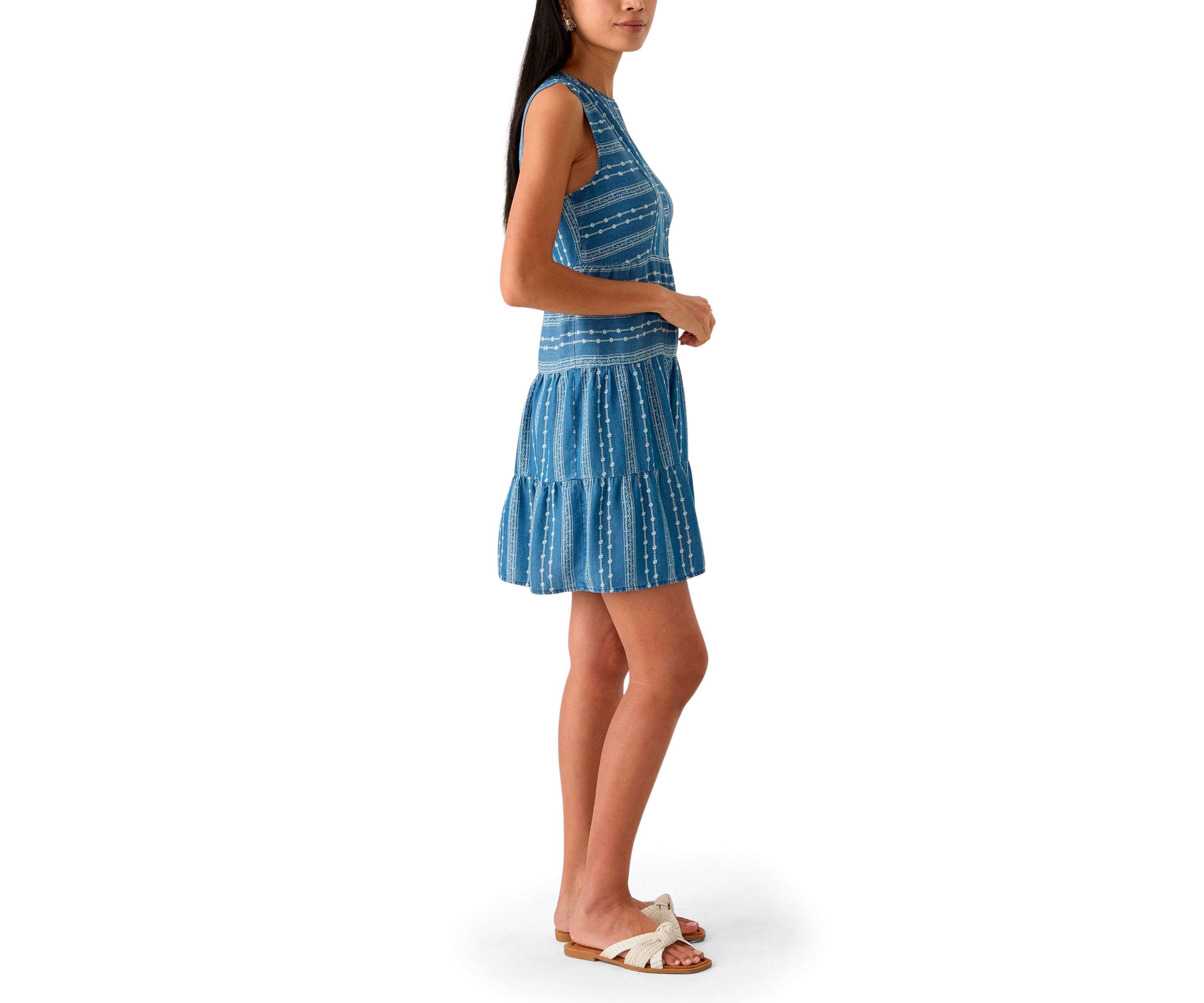 Petite Sleeveless Printed Dress