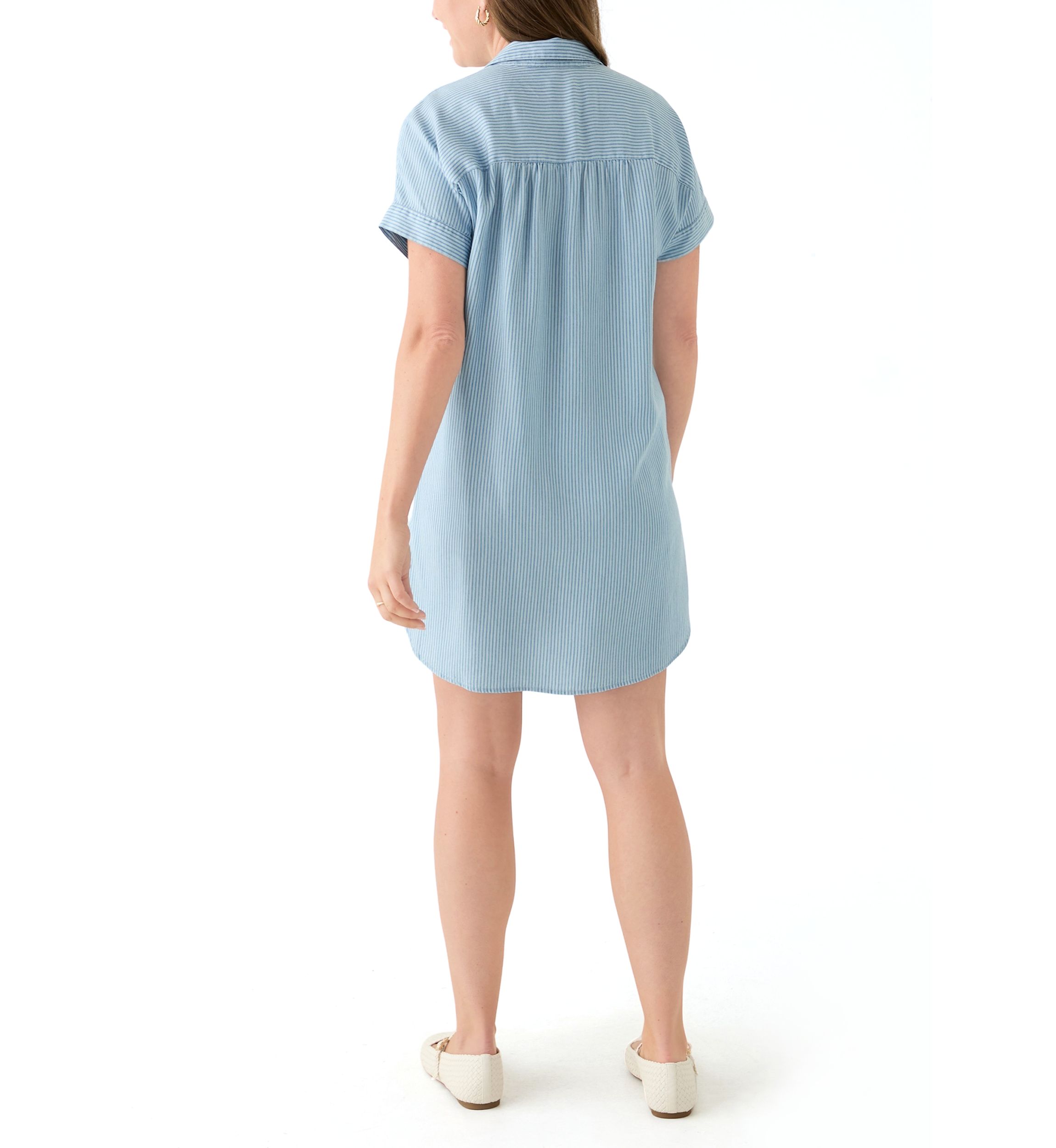 Petite Striped Shirt Dress 