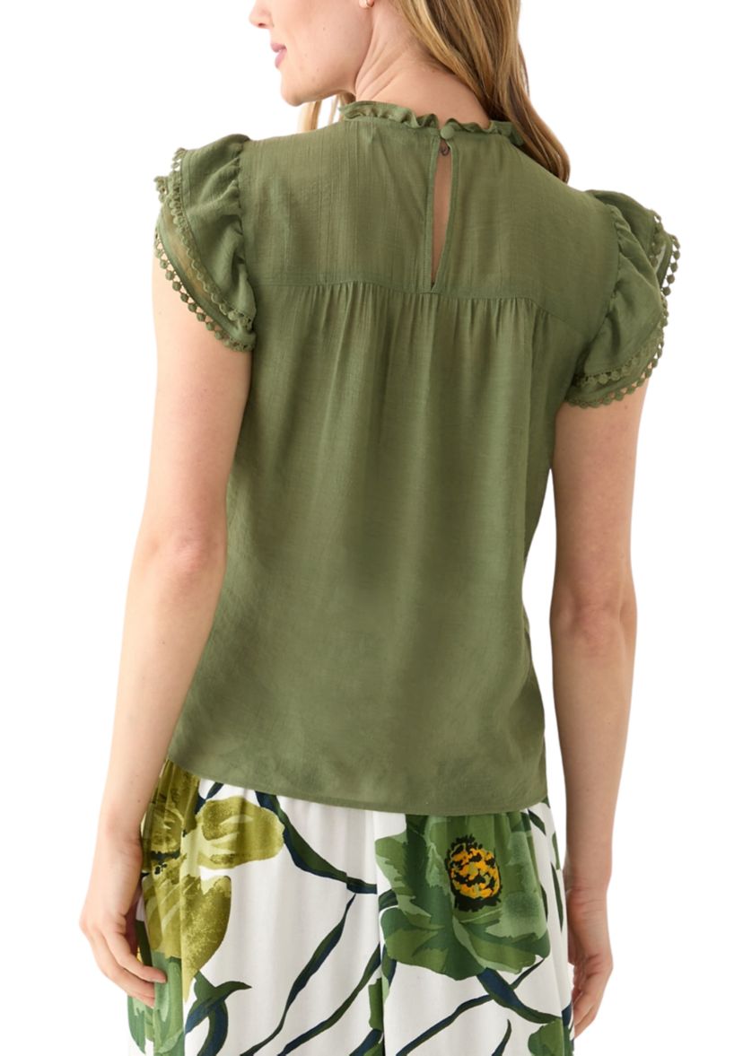 Petite Flutter Sleeve Top