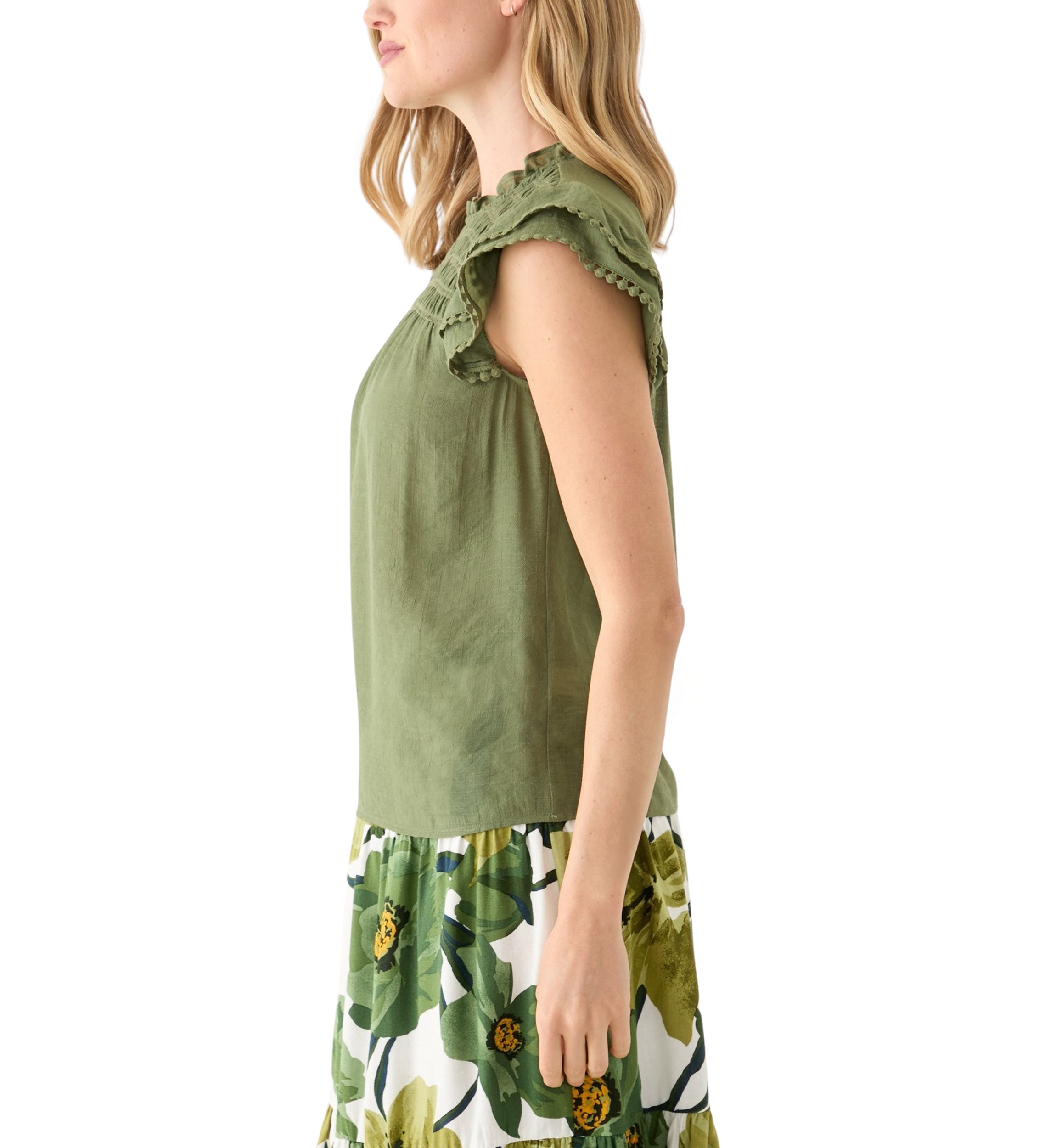 Petite Flutter Sleeve Top