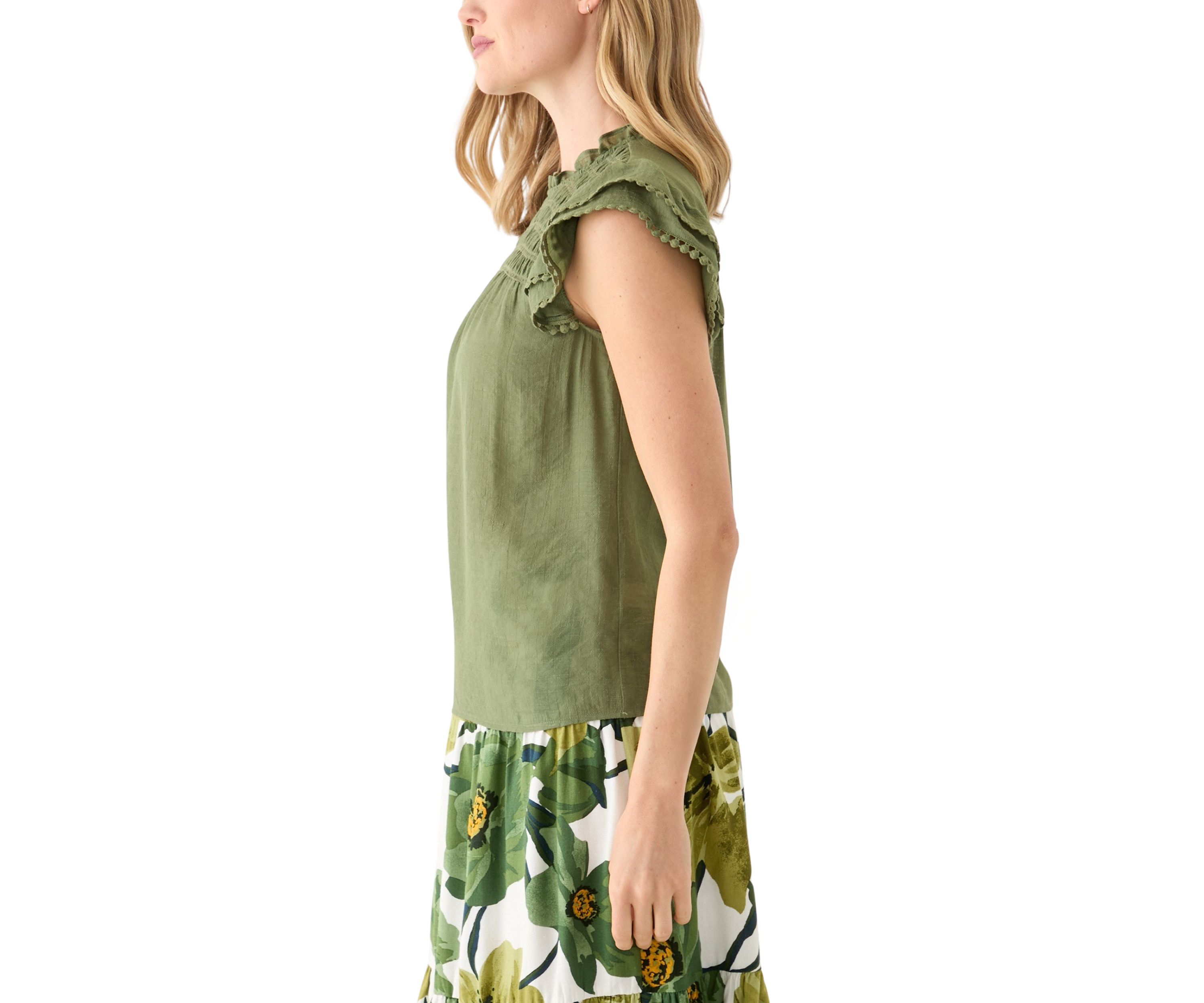 Petite Flutter Sleeve Top