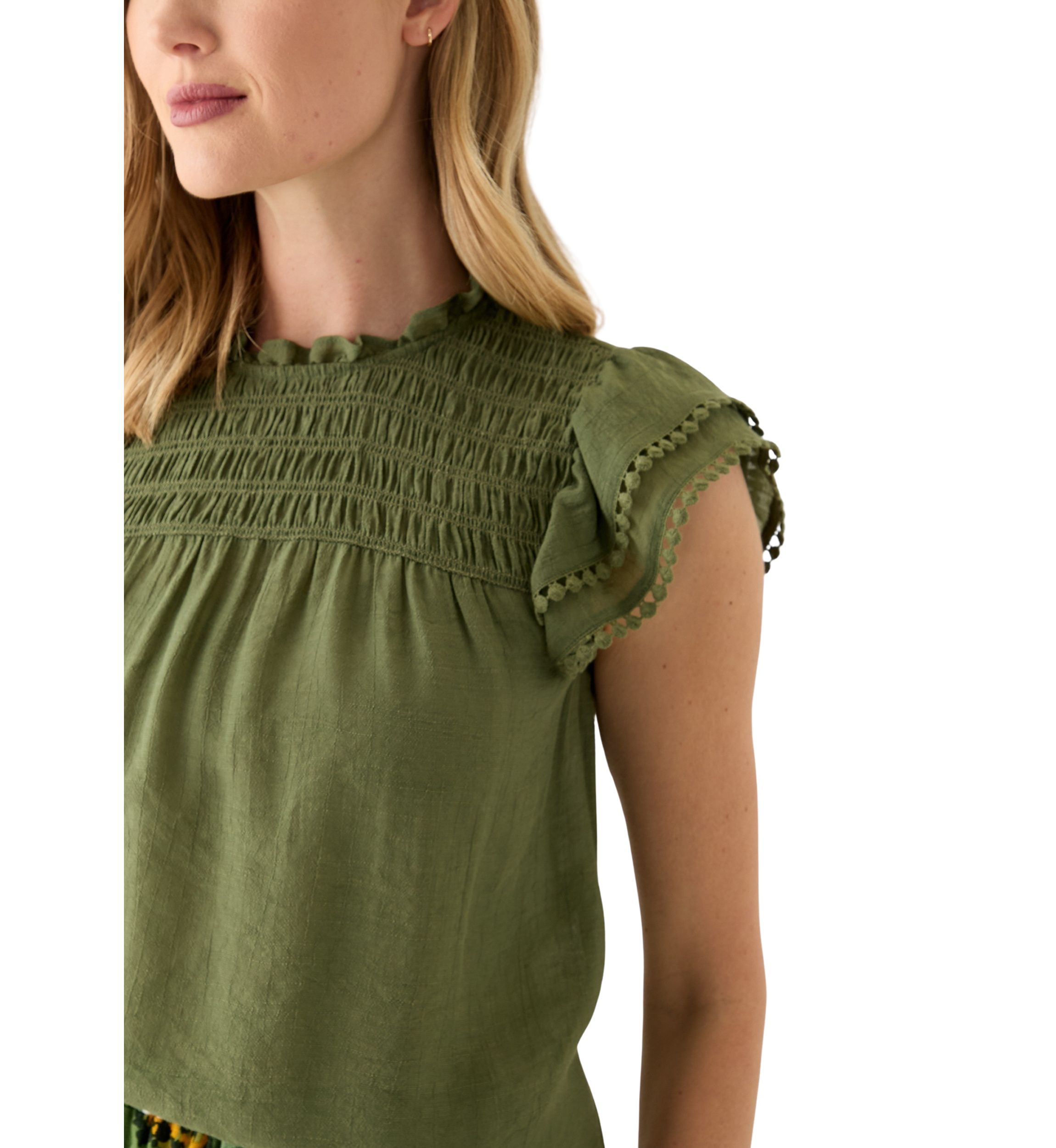 Petite Flutter Sleeve Top