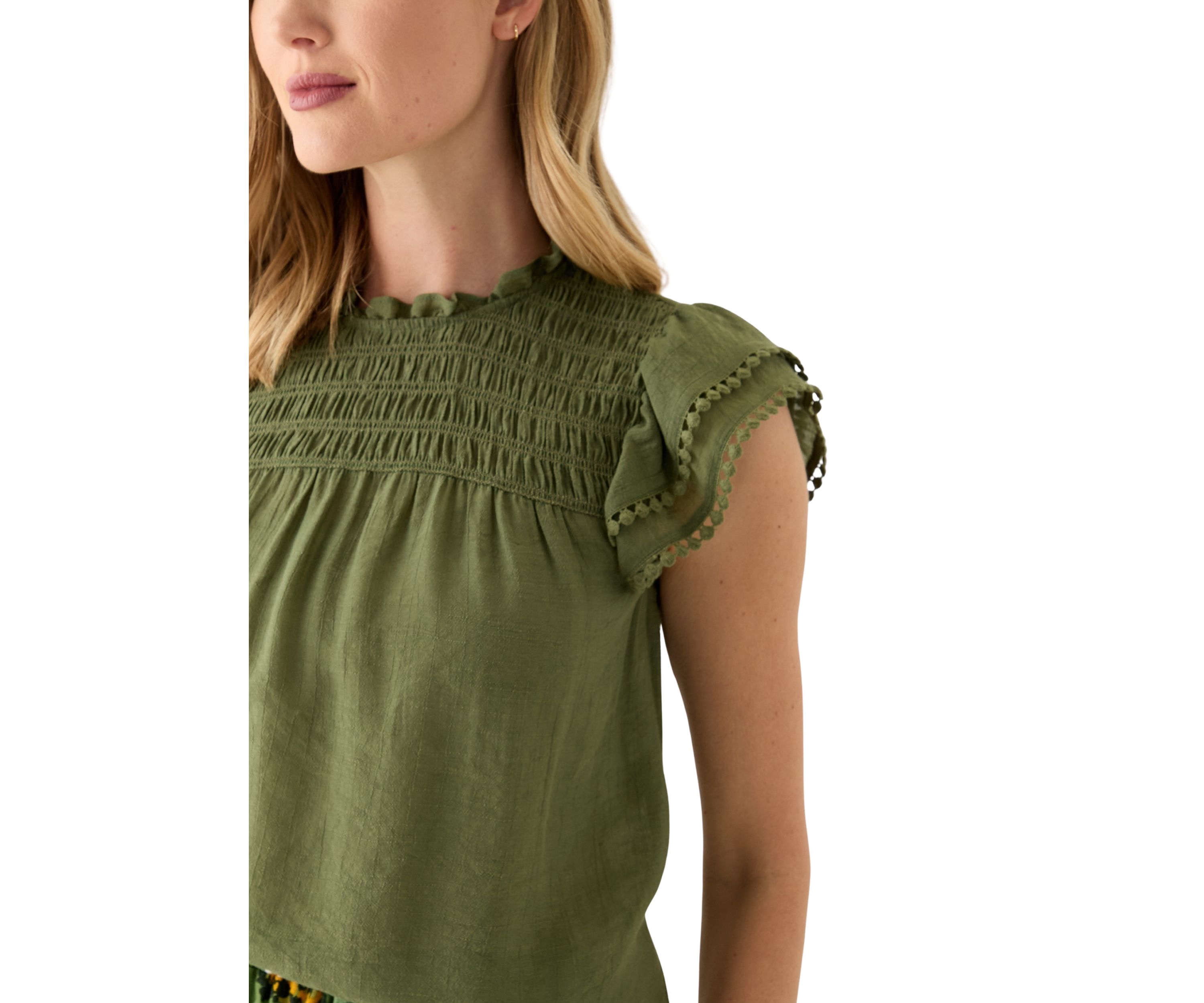 Petite Flutter Sleeve Top