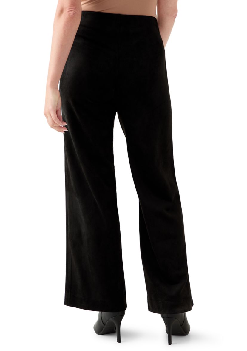 Petite Faux Suede Pull On Pants
