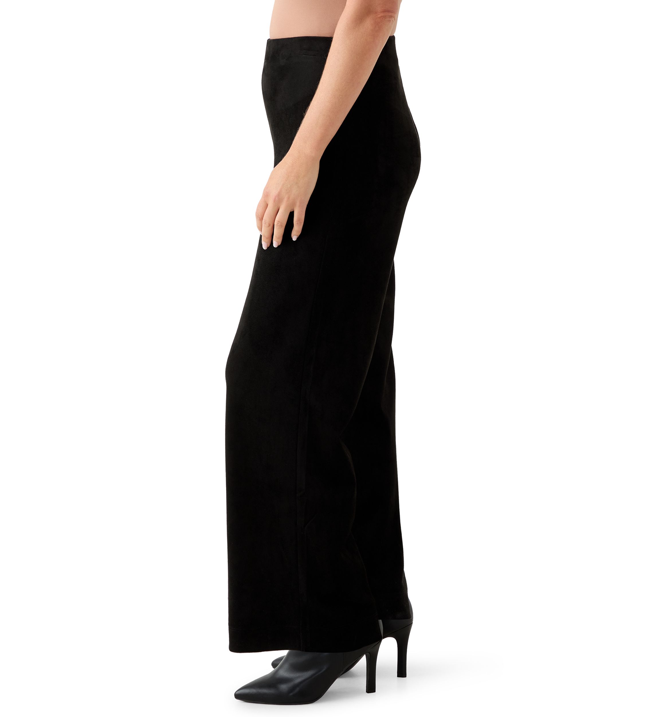 Petite Faux Suede Pull On Pants