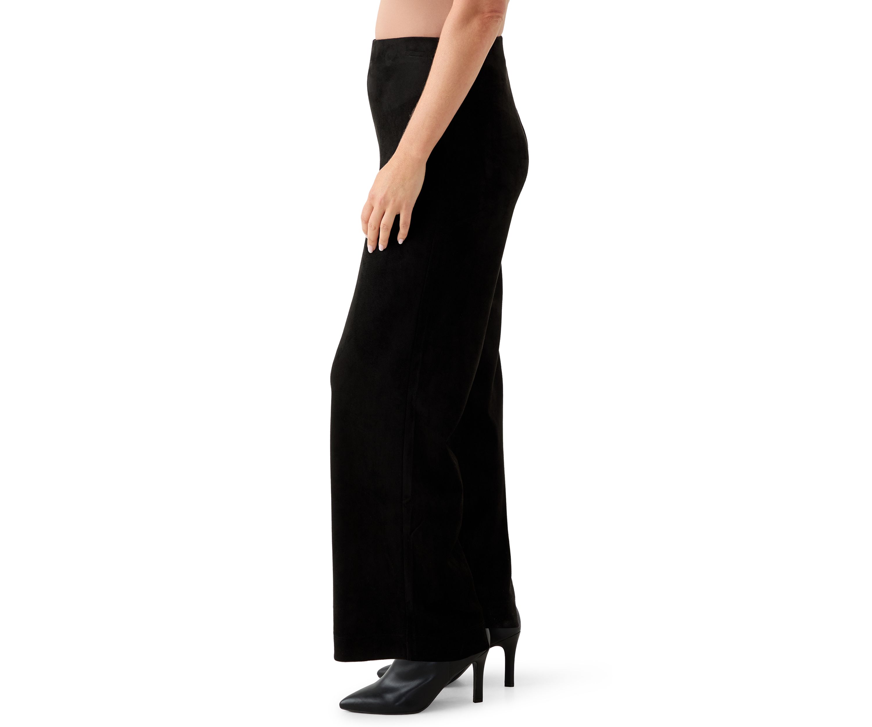 Petite Faux Suede Pull On Pants