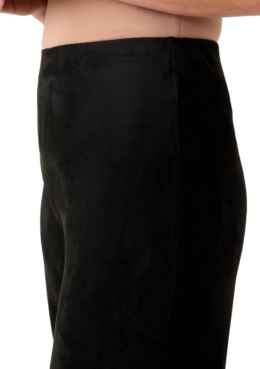 Petite Faux Suede Pull On Pants