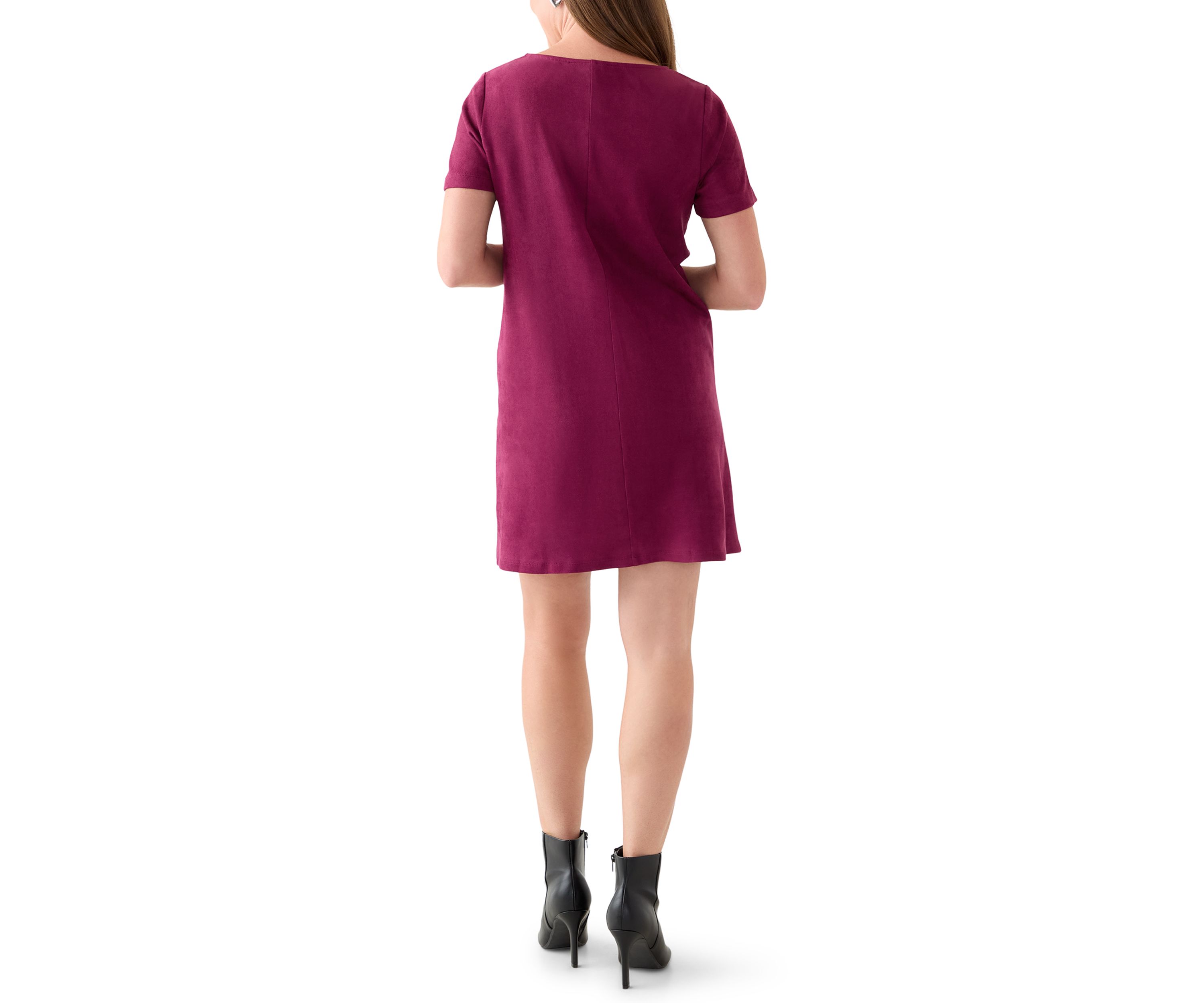 Petite Faux Suede Shift Dress