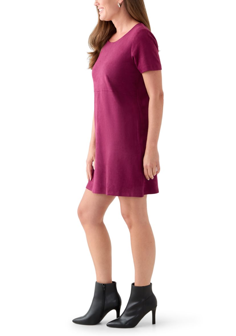 Petite Faux Suede Shift Dress