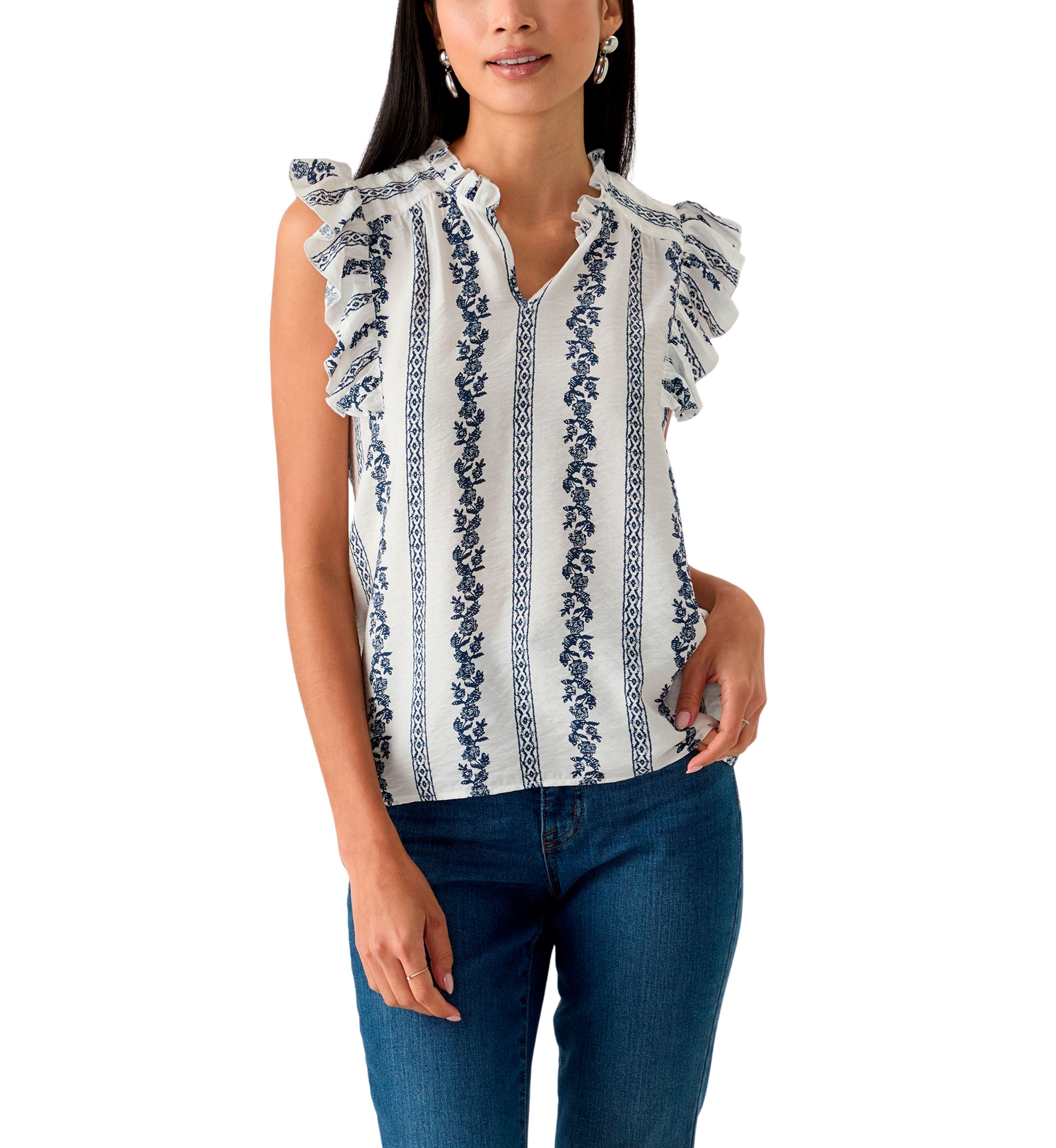 Petite Flutter Sleeve Top
