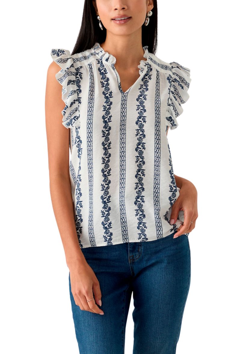 Petite Flutter Sleeve Top